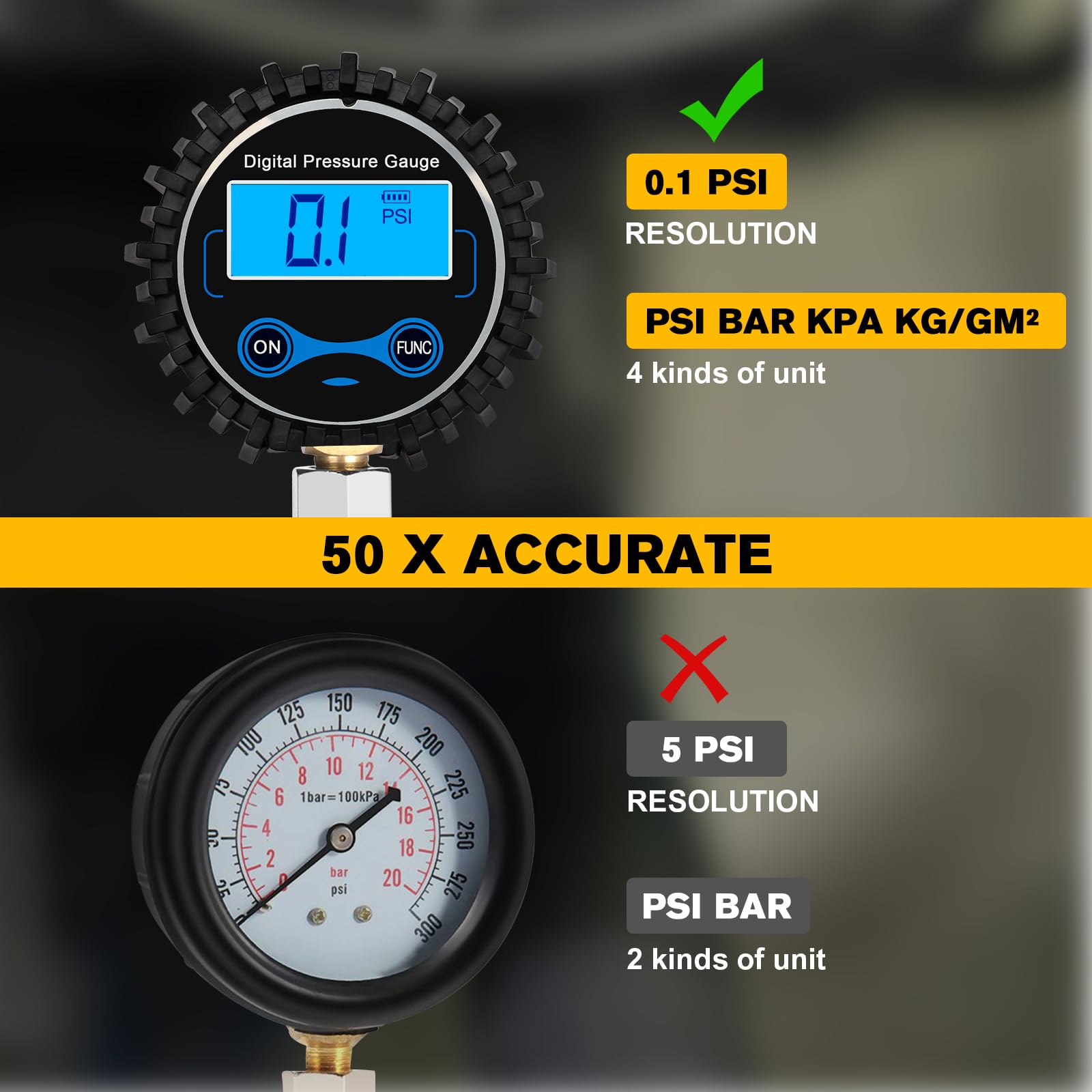 Digital Craft Automobile 0-300PSI Cylinder Compression Gasoline Engine Set Professional Tester