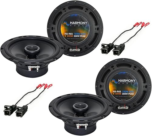 Harmony Audio Paquete compatible con Chevy Trailblazer 2002-2009 (2) HA-R65 de 6.5 pulgadas, nuevo paquete de actualización de repuesto de altavoces