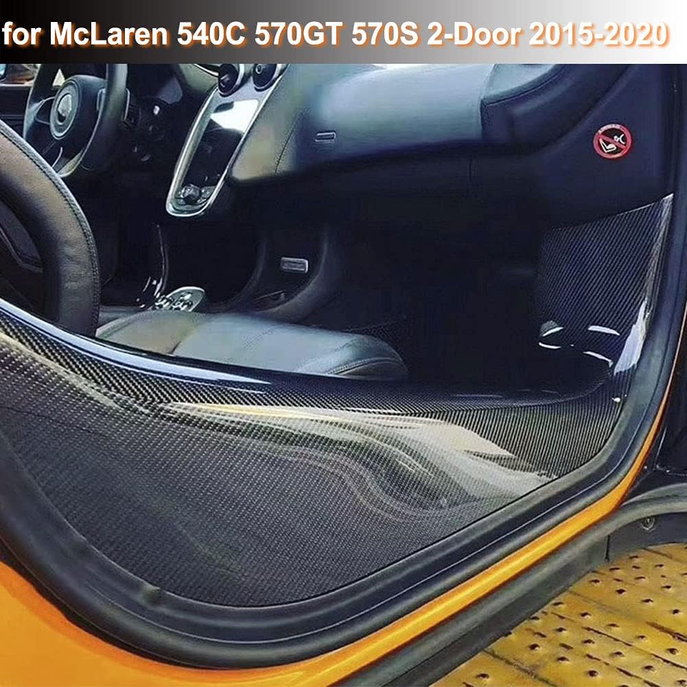 Dry Carbon Fiber Door Sills Threshold Panels for McLaren 540C 570GT 570S 2-Door 2015-2020 Car Door Edge Guards Door Sill Protector