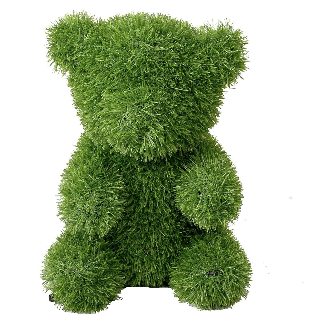 Innovative opere d'arte statuette in erba artificiale coniglietto orso cane decorazione giardino (orsacchiotto, 35 cm)