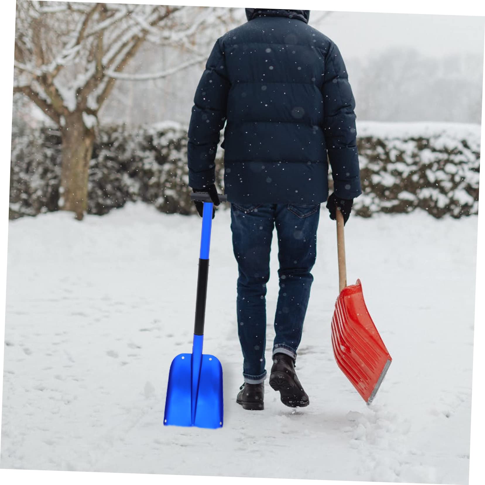 ORFOFE Aluminium Schneeschaufel Faltbar Leichtes Multifunktions-Werkzeug Für Auto Und Winter Ergonomisch Geeignet Zum Schneeräumen Und Eiskratzen Platzsparend Verstaubar Robuste Qualität
