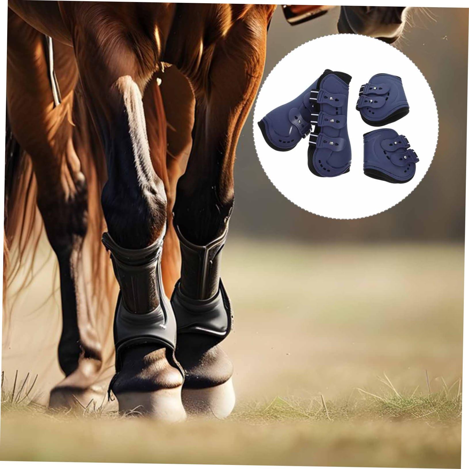TOYANDONA 4piezas Botas De Protección Ecuestre Bota De Malla Mangas para Tendones De Caballo Flexibles Estilo Elegante