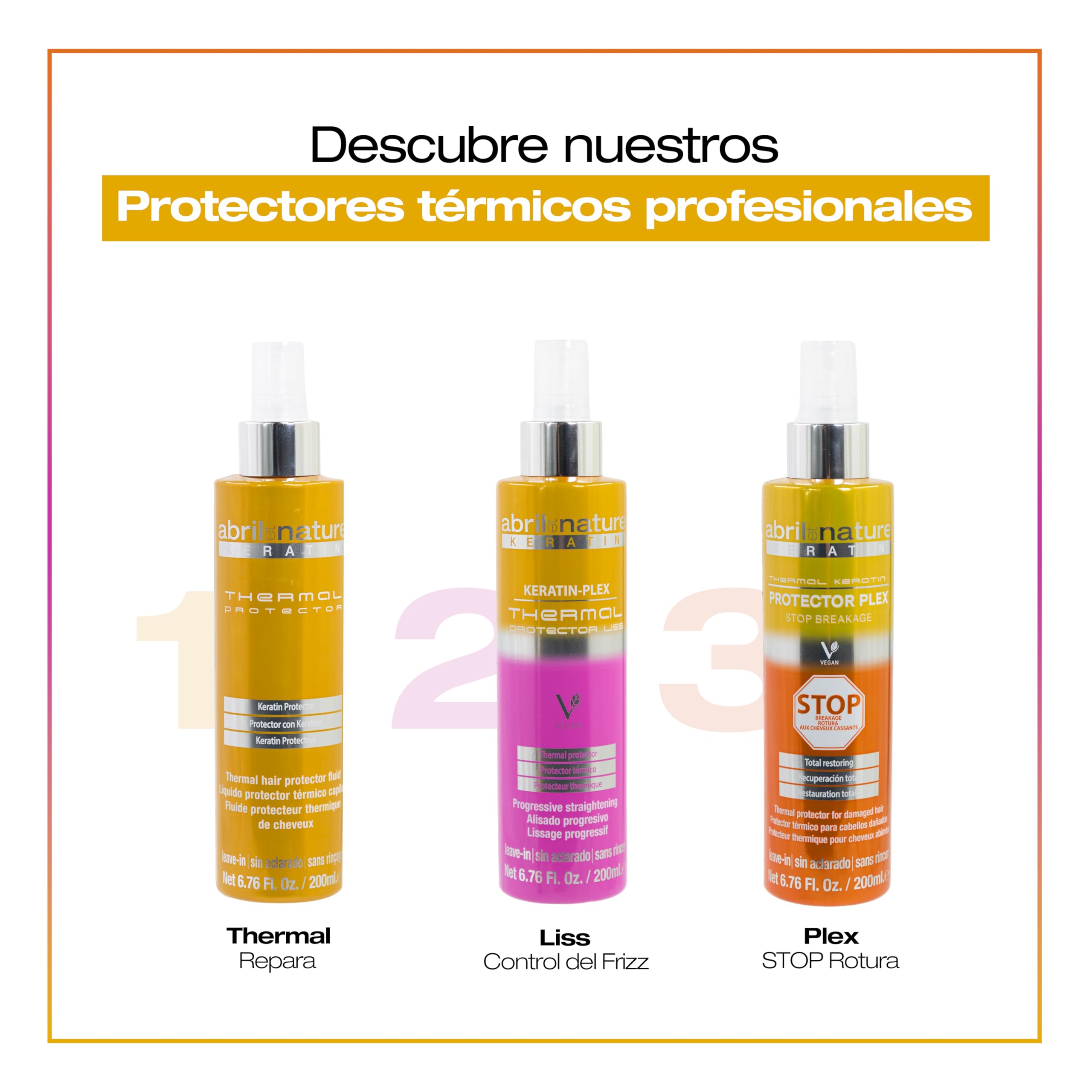 Abril et Nature Protector Térmico Reparador Keratin Liss Alisado Progresivo 200 ml