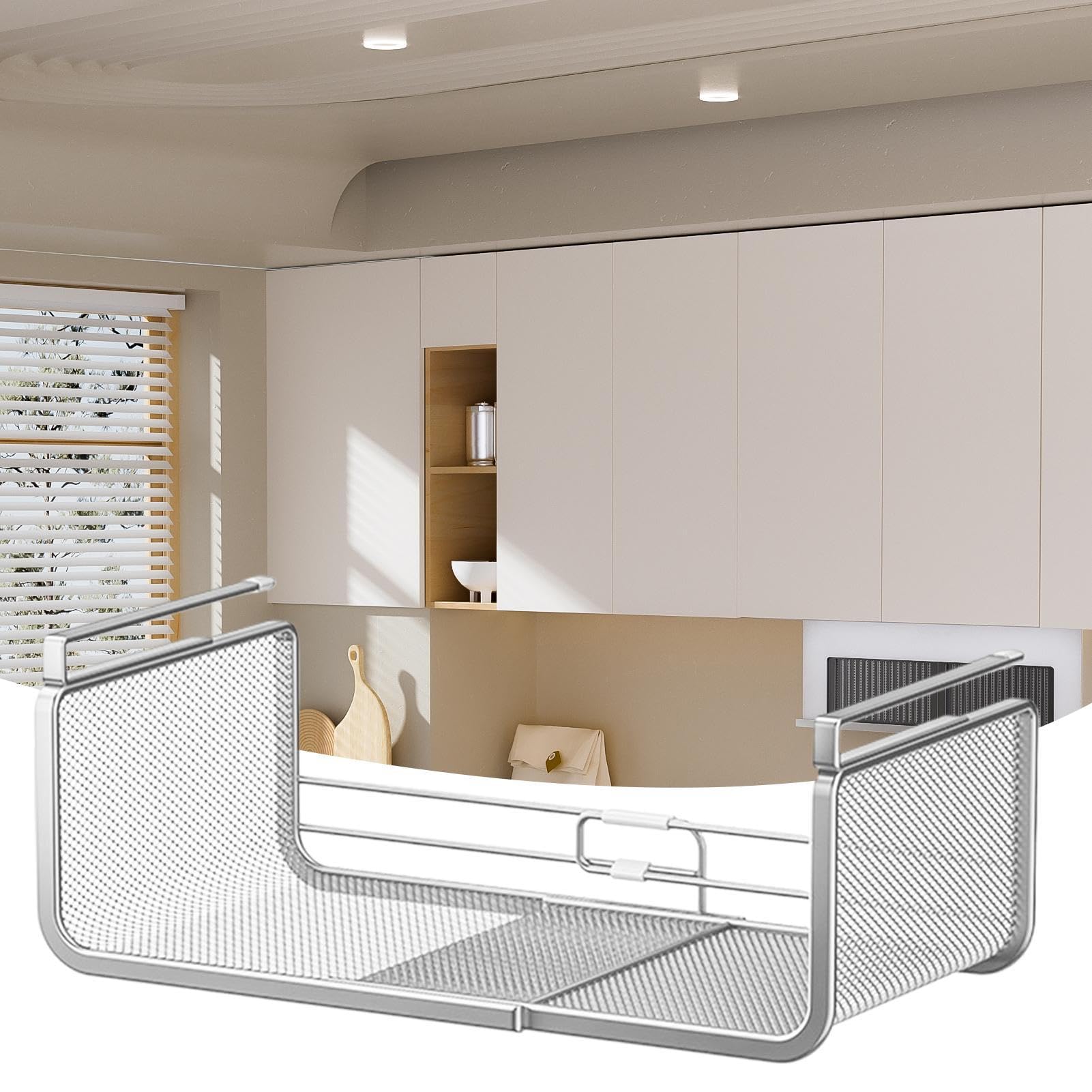 Estante Bajo Armario Organizador Multifuncional Expandible Ahorraespacio | Organizador Colgante Bajo Estante Para Cocina, Baño, Estudio, Armario, Condimentos, Conservas, Vajilla