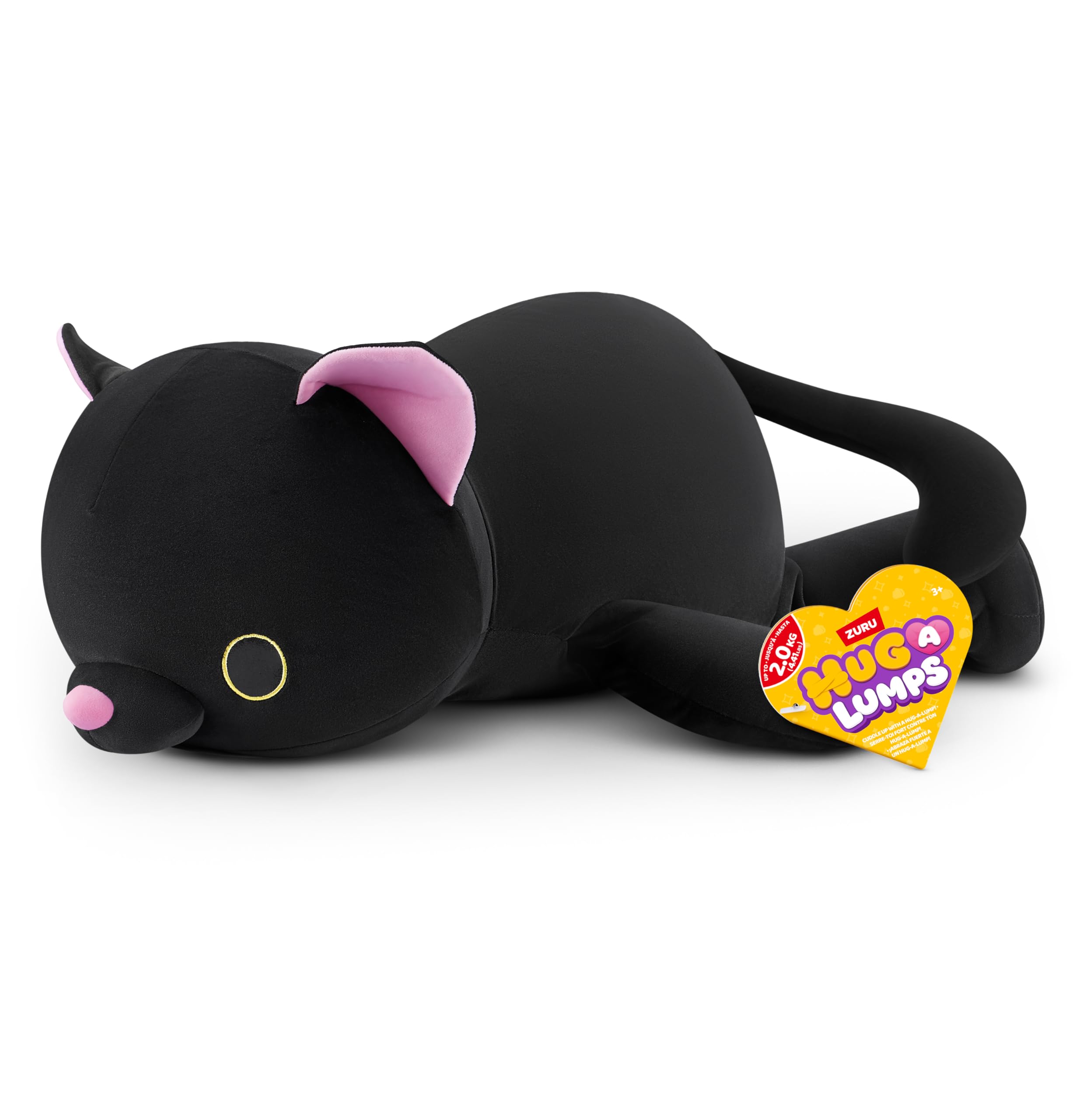 Hug-A-Lumps Kitty (Large) Luna by ZURU, Cuddly Squishy Weighted Plush