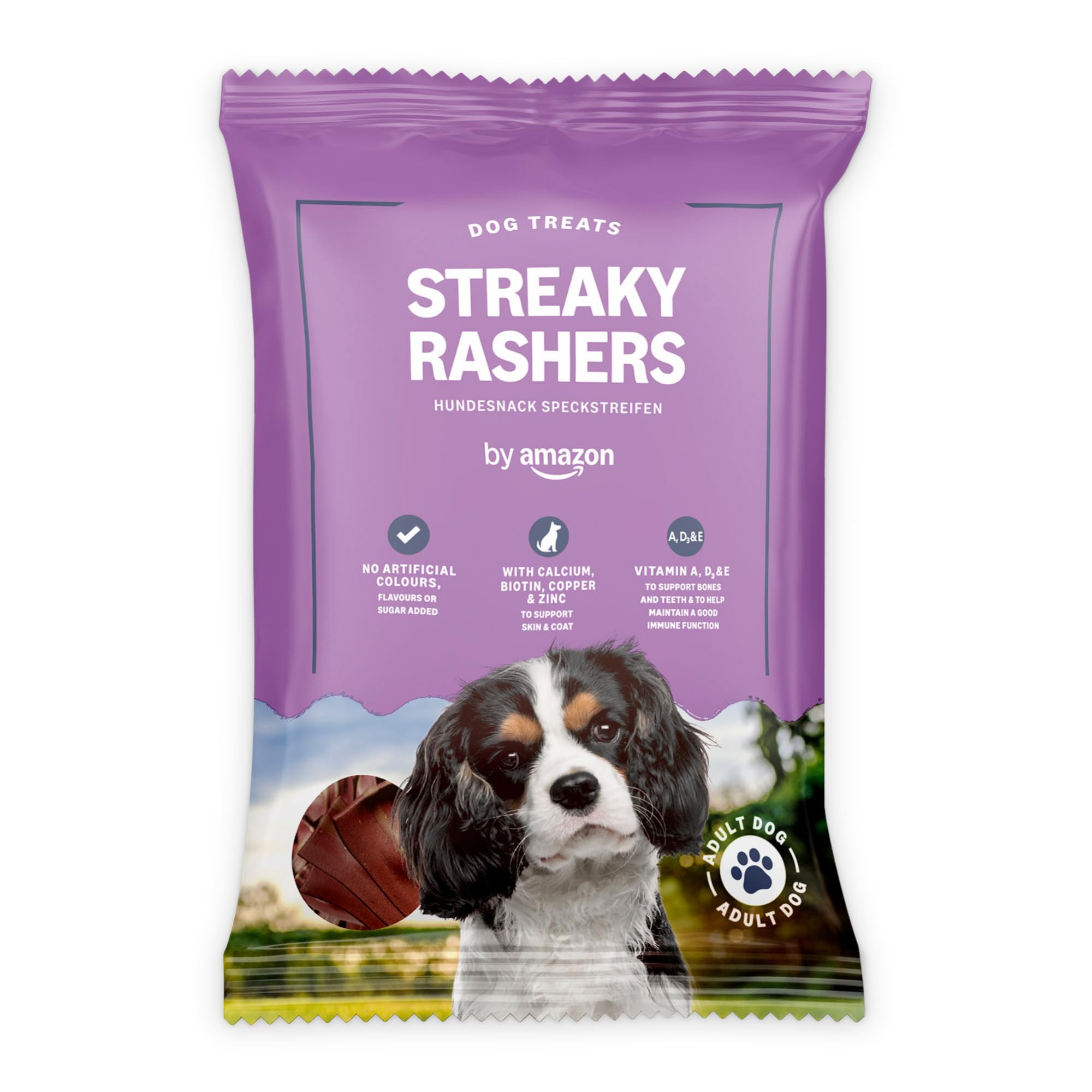 by Amazon - Dog Treats - Streaky Rashers, 85g
