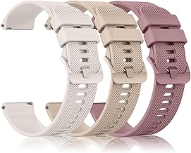 Tobfit 【3 PEZZI】 Orologi da 20mm 22mm Cinturino Gomma, Cinturini di Ricambio in Silicone con Rilascio Rapido, Cinturini in Morbida con Fibbia in Metallo per Uomo e Donna