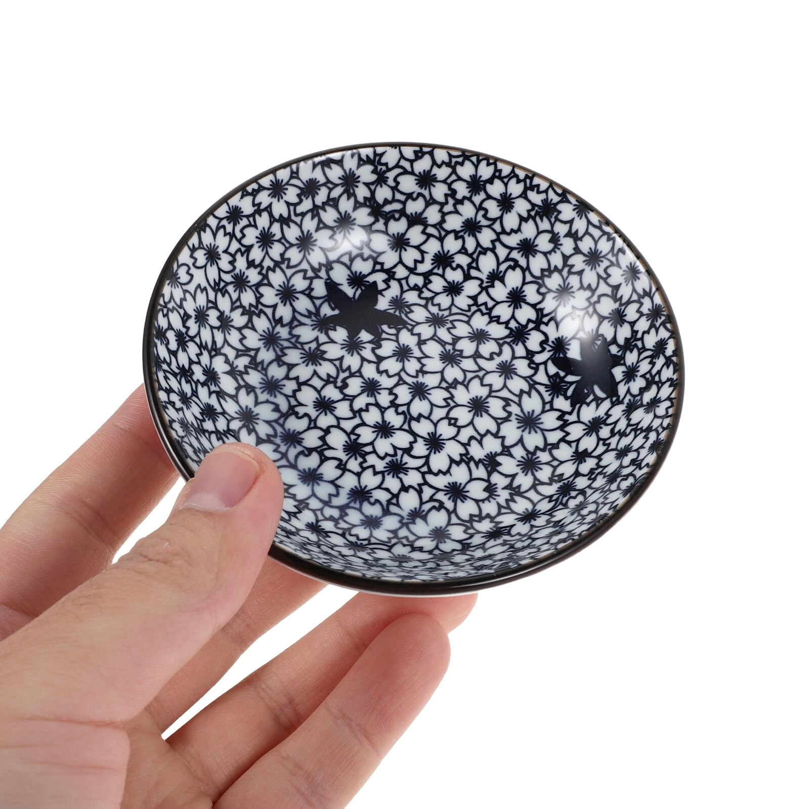 Assiette à Sauce en Céramique Ronde Japonaise, Lot de 6 Pièces