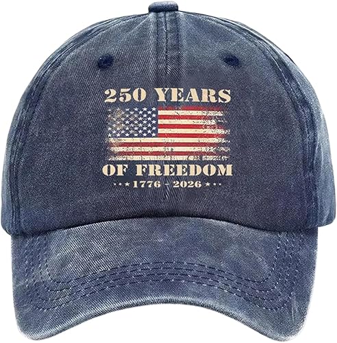 lopmou 250 Anniversary USA Hat American Flag Hats for Men USA 250Th Anniversary 