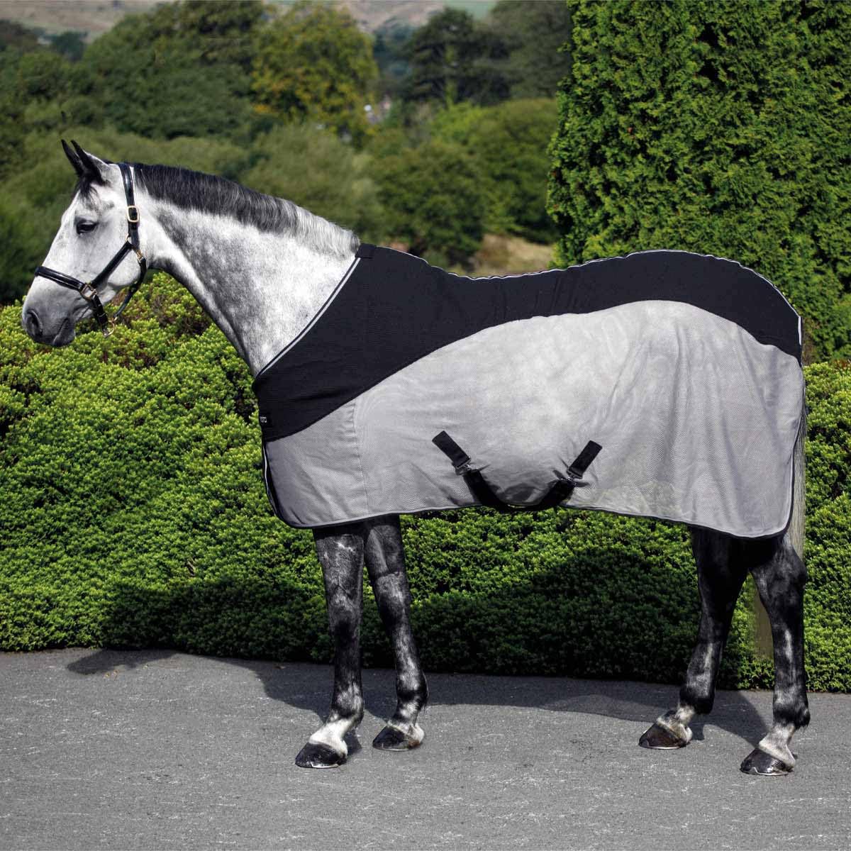 Masta Waffle Air Tech Cooler Rug - Advanced Moisture-Wicking Fabric - Breathable Mesh designed for optimum airflow - Ideal for travel and after exercise 6FT Black