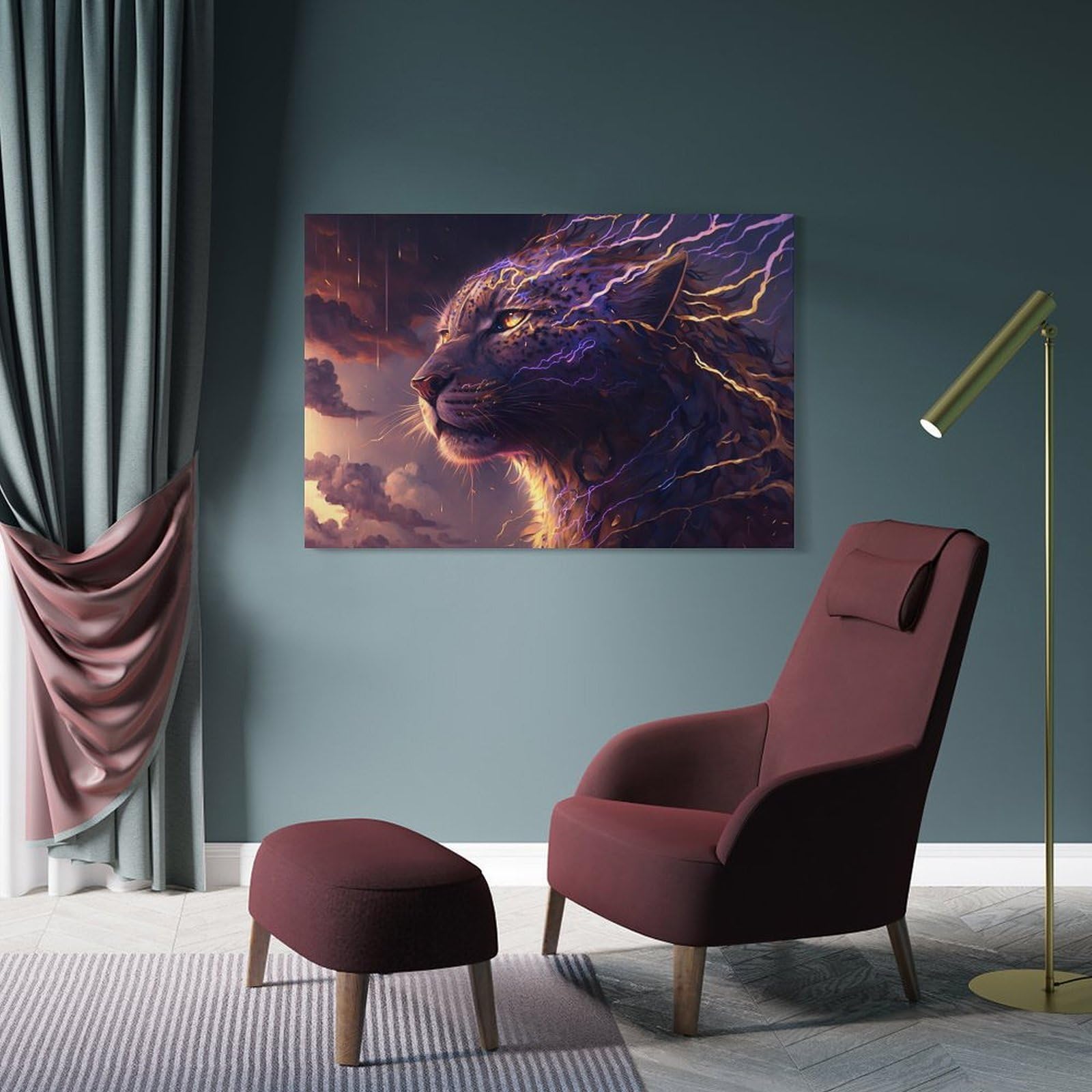 sinyumoney Thunder Cats Lightning Strikes! Pictures for Hallway for Bedroom Office Bathroom Decor Wall Decoration 20x30inch(50x75cm)