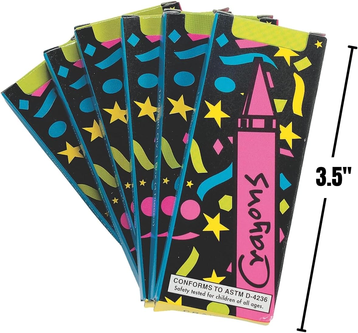 Bright Crayons - Basic School Supplies & Crayons(4 assorted crayons per box 2 dozen boxes per unit)