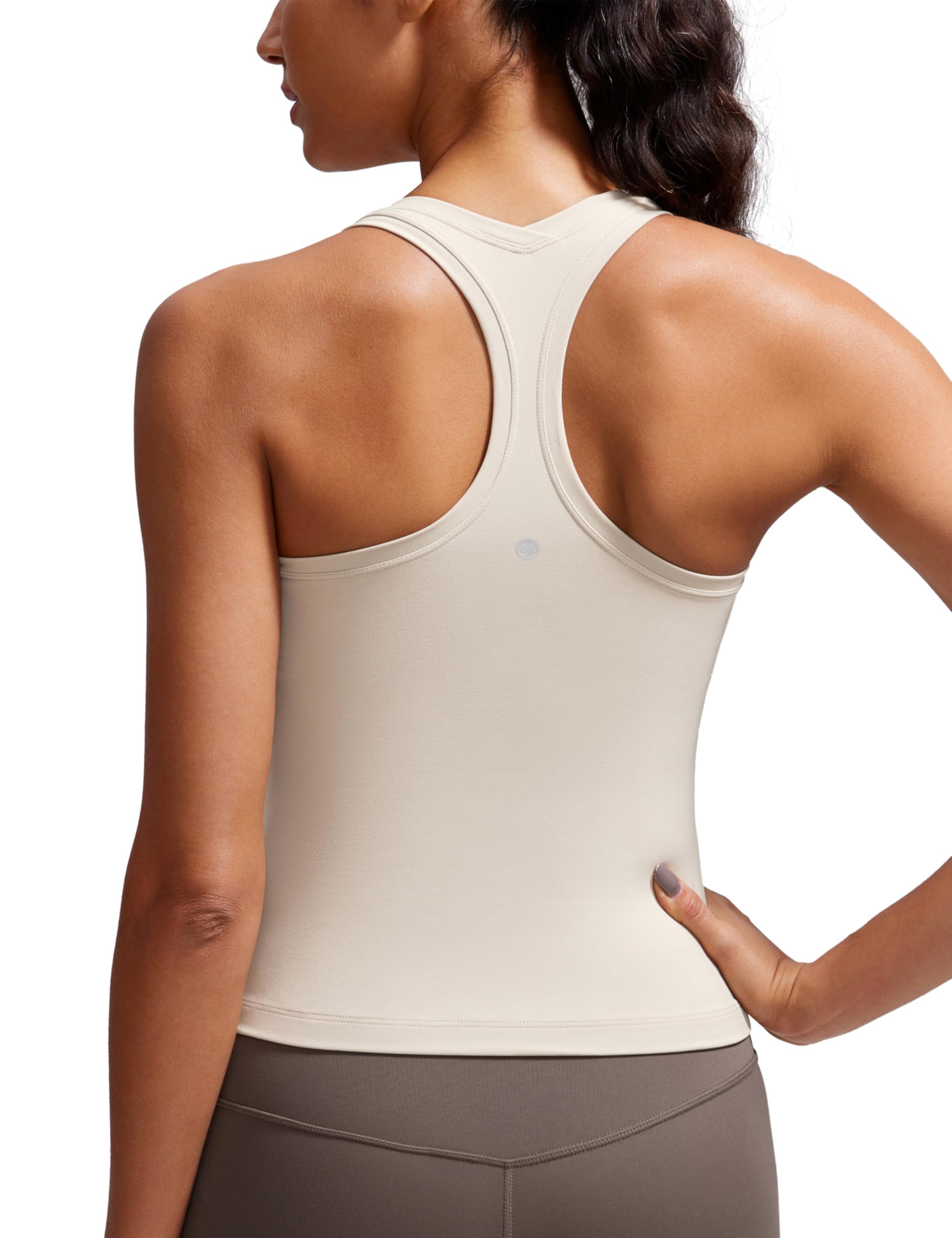Crz Yoga Women's Mojave Tan Butterluxe Racerback Gym Vest Top For Sleeveless Sport Tank Tops Summer Yoga Fitness Shirts Comfort Camisole 12