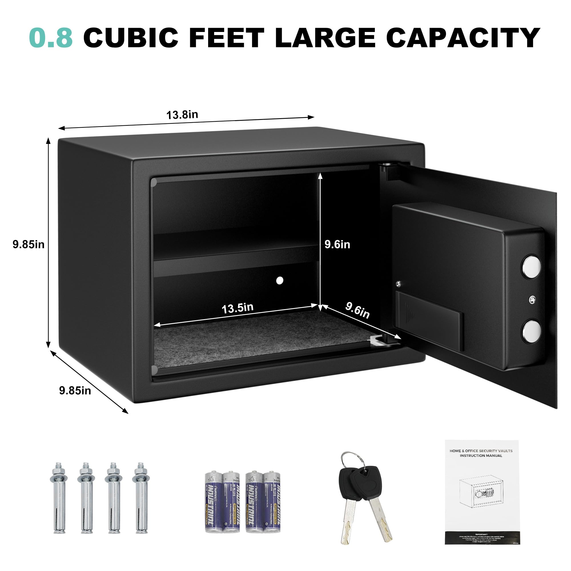 Fireproof Safe Locktigerking Safe Box Digital Electronic Keypad Mini ...
