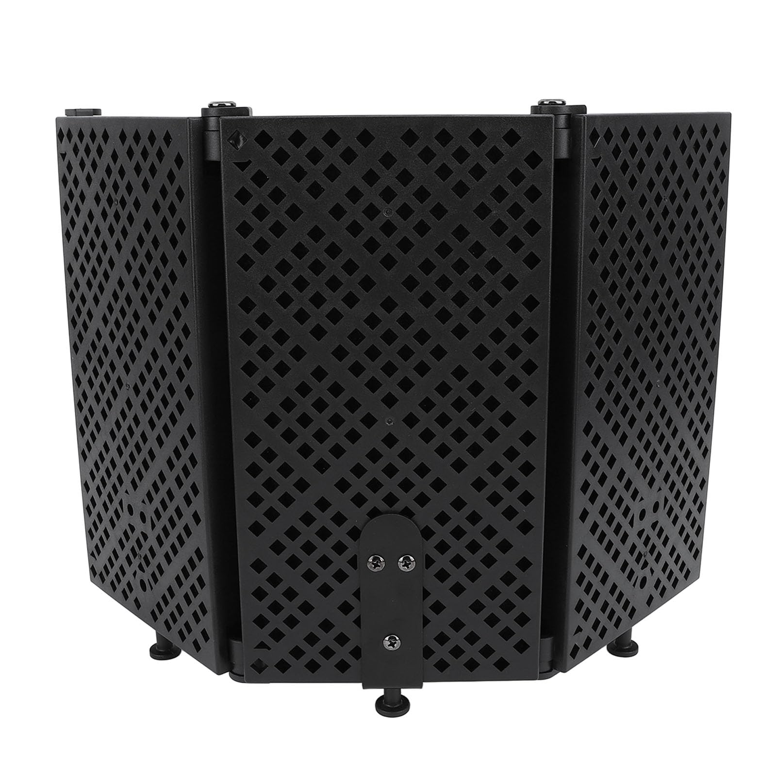 Qqmora Escudo de Micrófono Plegable Aislamiento Ignífugo Soporte de Metal Trípode Ajustable Escudo de Micrófono para el Trabajo Diario, Grabación ABS Esponja de Espuma EVA