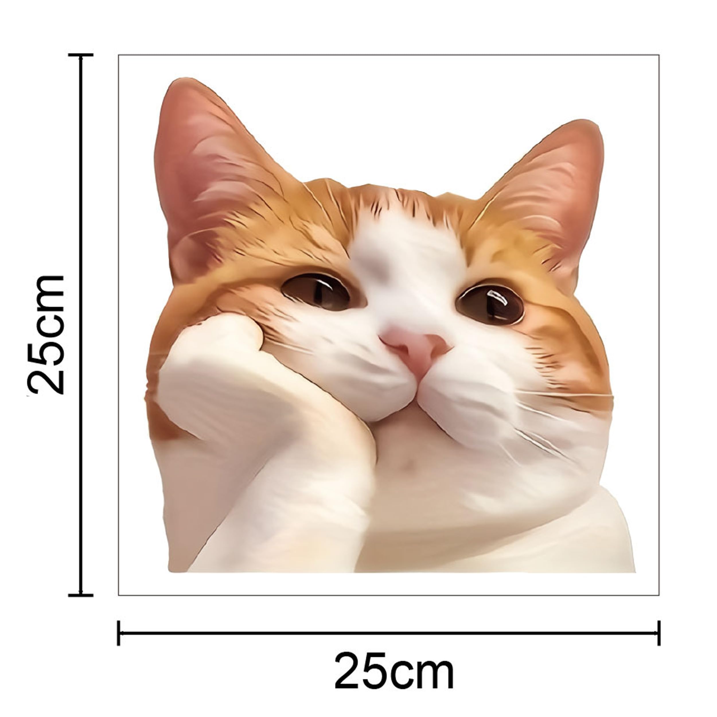 Amazon.co.jp: 猫 ステッカー 25cm 防水 可愛い 覗き見猫 カー