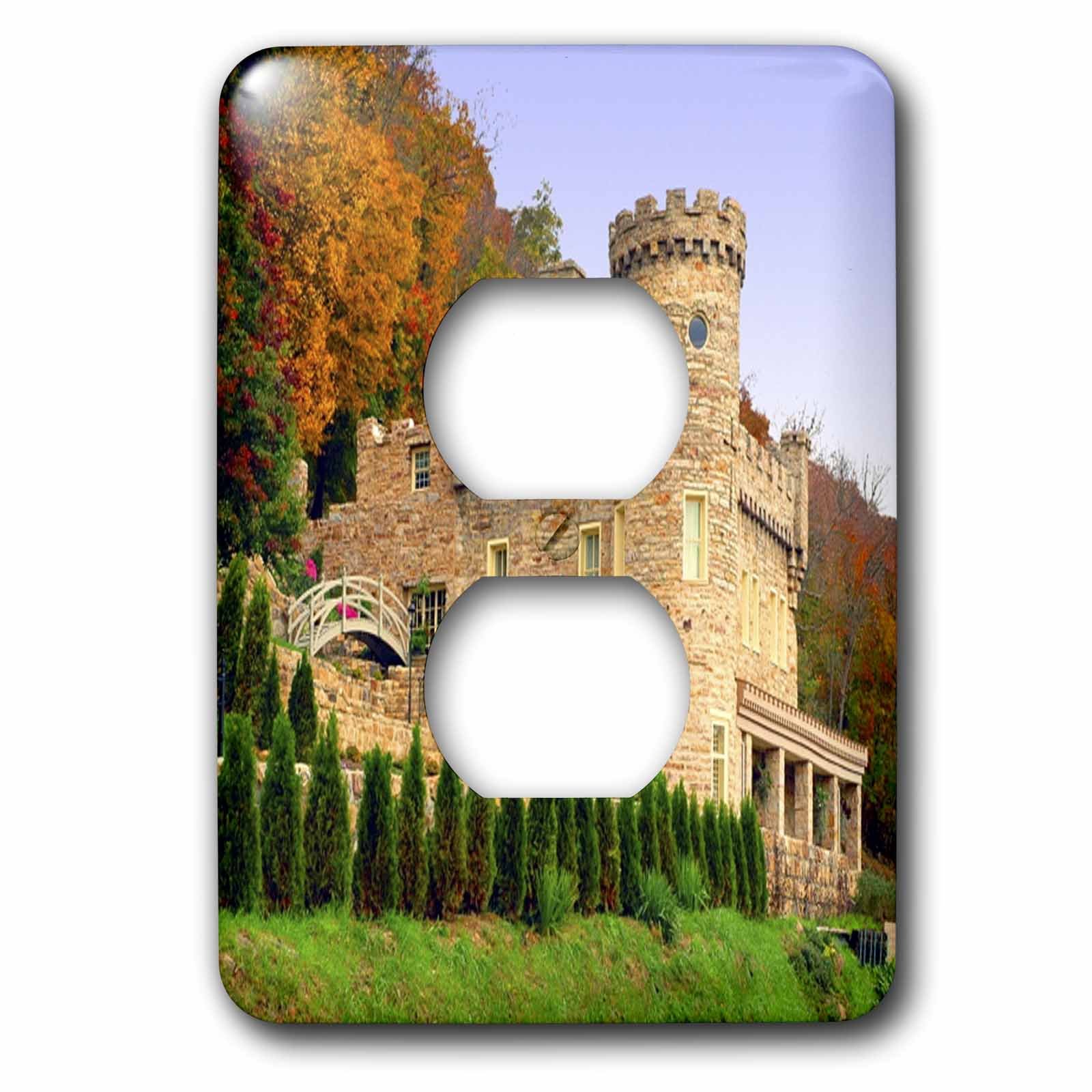 Plaque de prise double Berkeley Castle 3dRose lsp_55358_6 décorative