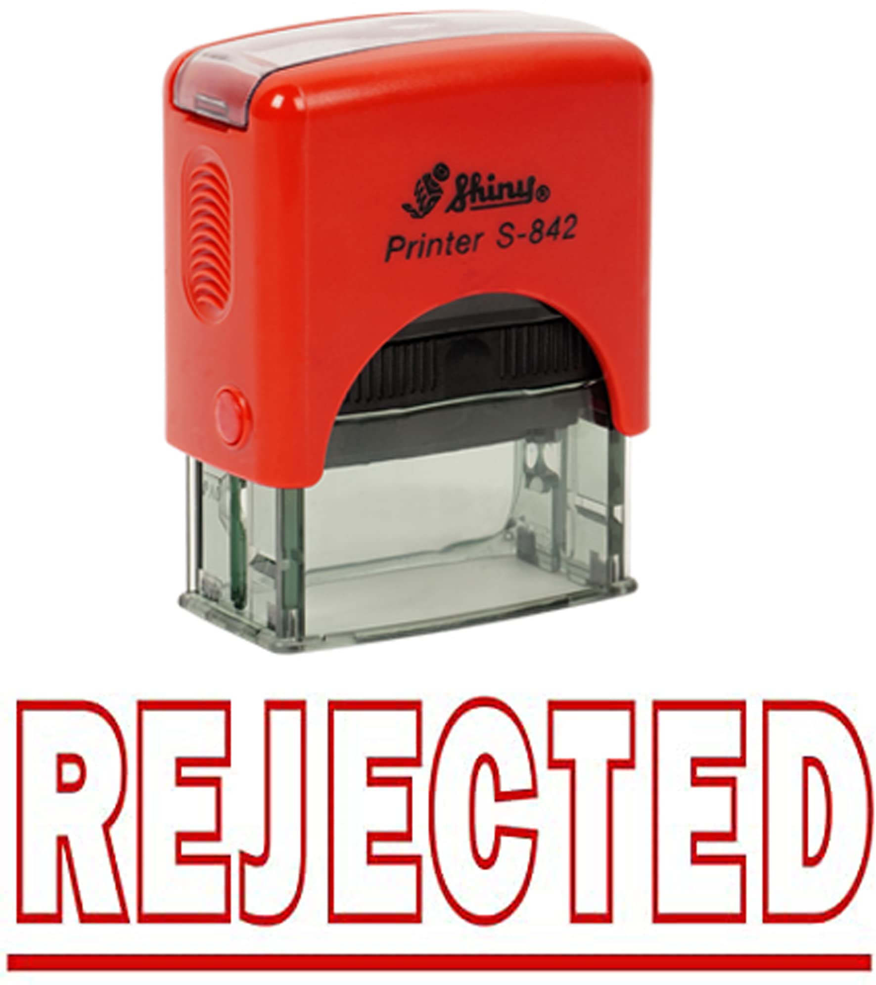 Rejected Self Inking Rubber Stamp Custom Shiny Office Stationary Stamp