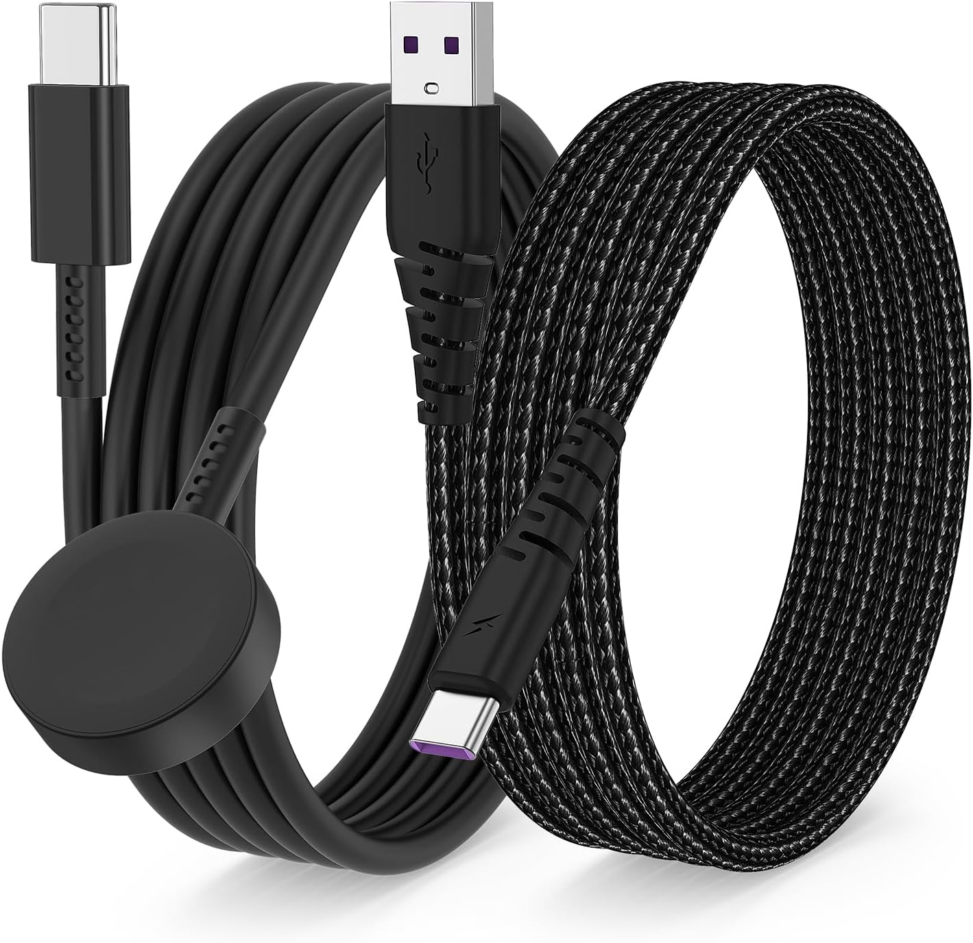 for Apple Watch Charger Cable USB C [apple MFi Certified] 2 Pack iWatch Charger Magnetic Wireless Fast Charging Cord Portable Type-C (2M) for iWatch Series Ultra 2/Ultra/SE/9/8/7/6/SE2/5/4/3/2/1-Black