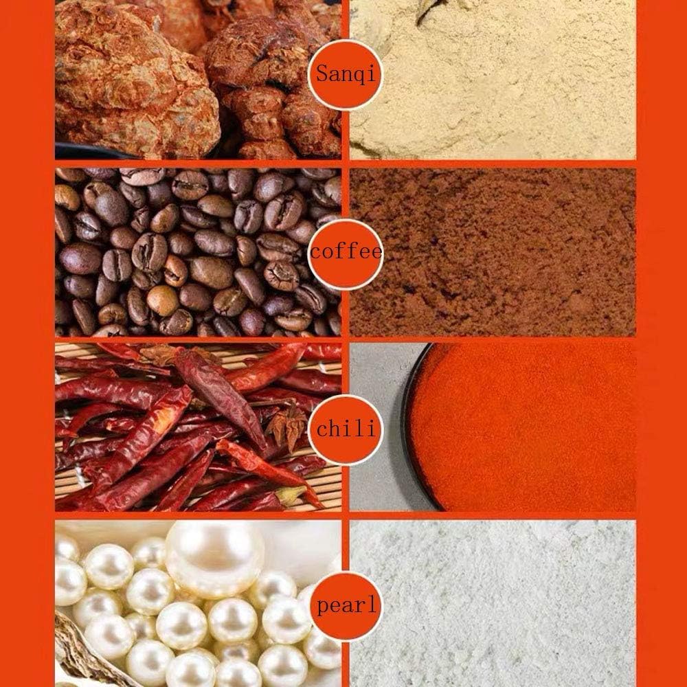 100G Electric Grain Grinder Mill Stainless Steel Grain Mill 30 Sec Fast Pulverizer Grinder for Various Muesli Grains Soybean Spices Herbs