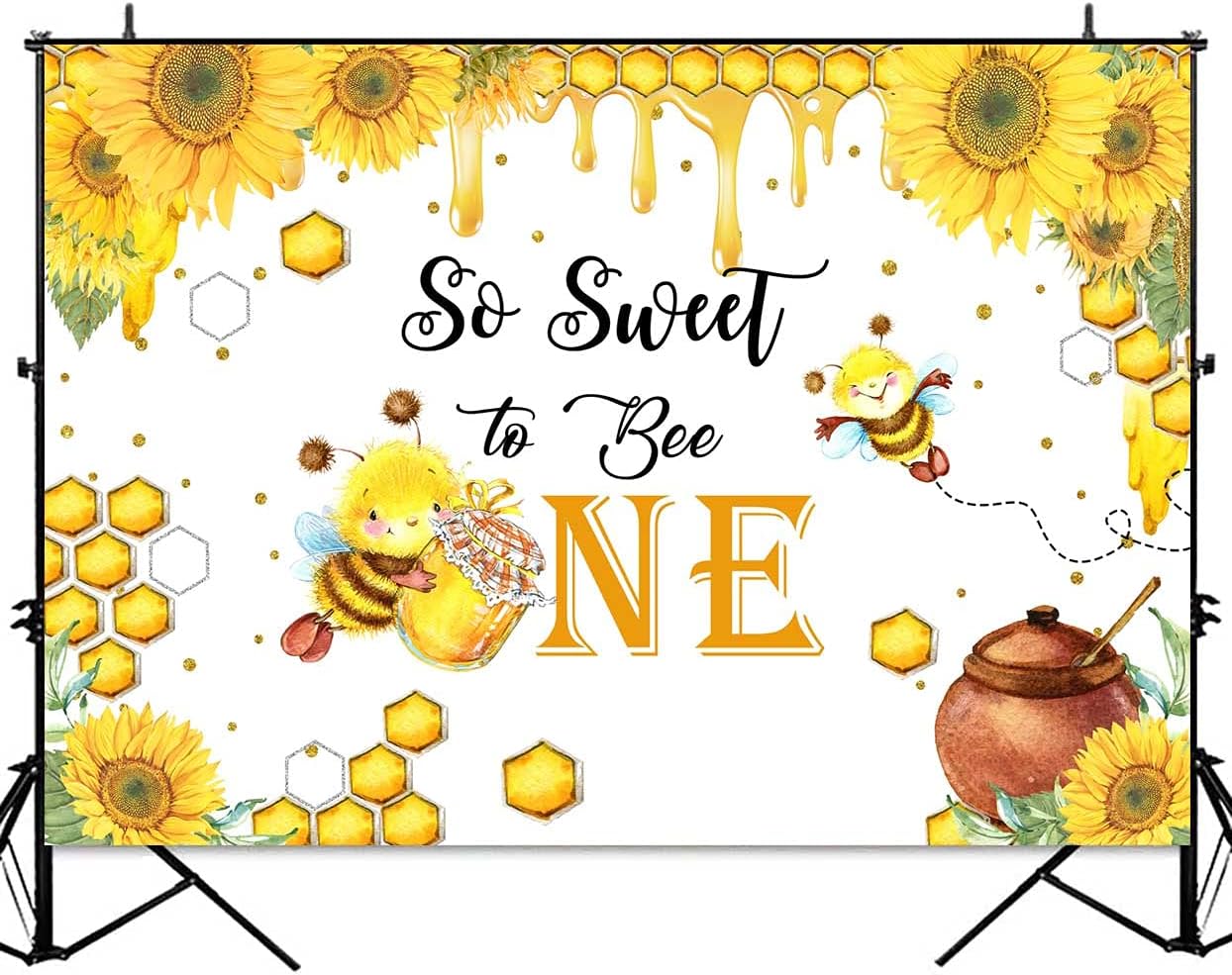 Bee-themed 1st Birthday Backdrop with Sunflowers Ghana Ubuy