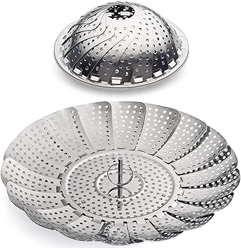 CPEX Folding Collapsible Basket Stainless Steel Vegetable Steamer Instant Pot Accessories for Food (Pack of 1)