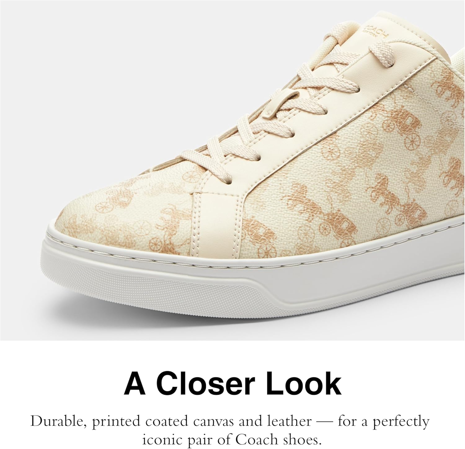 COACH Men's High Line Horse & Carriage Sneaker, Charcoal/Black 7 - Image 4