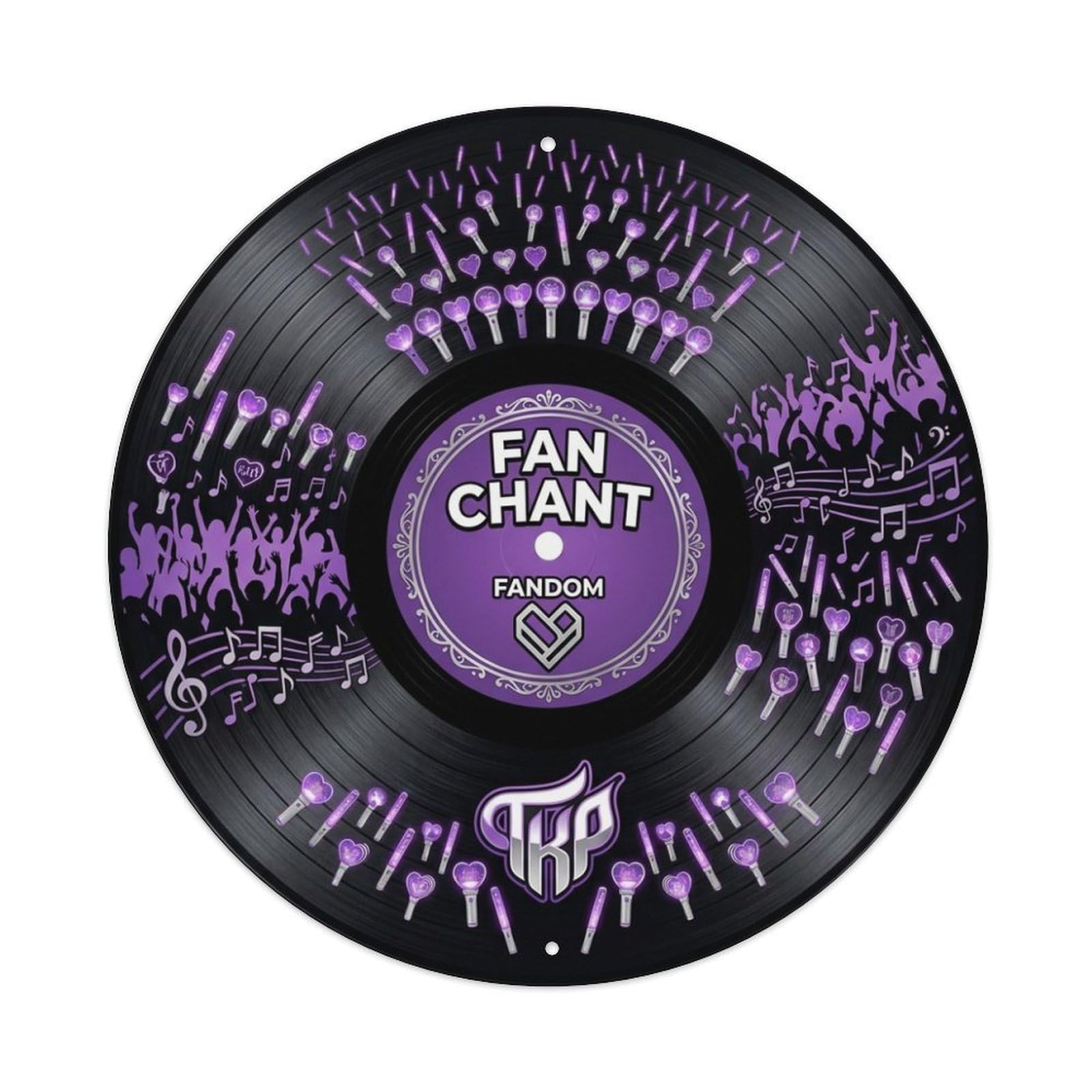 Fan Chant Vinyl Records K Pop Music Cover Metal Tin Sign