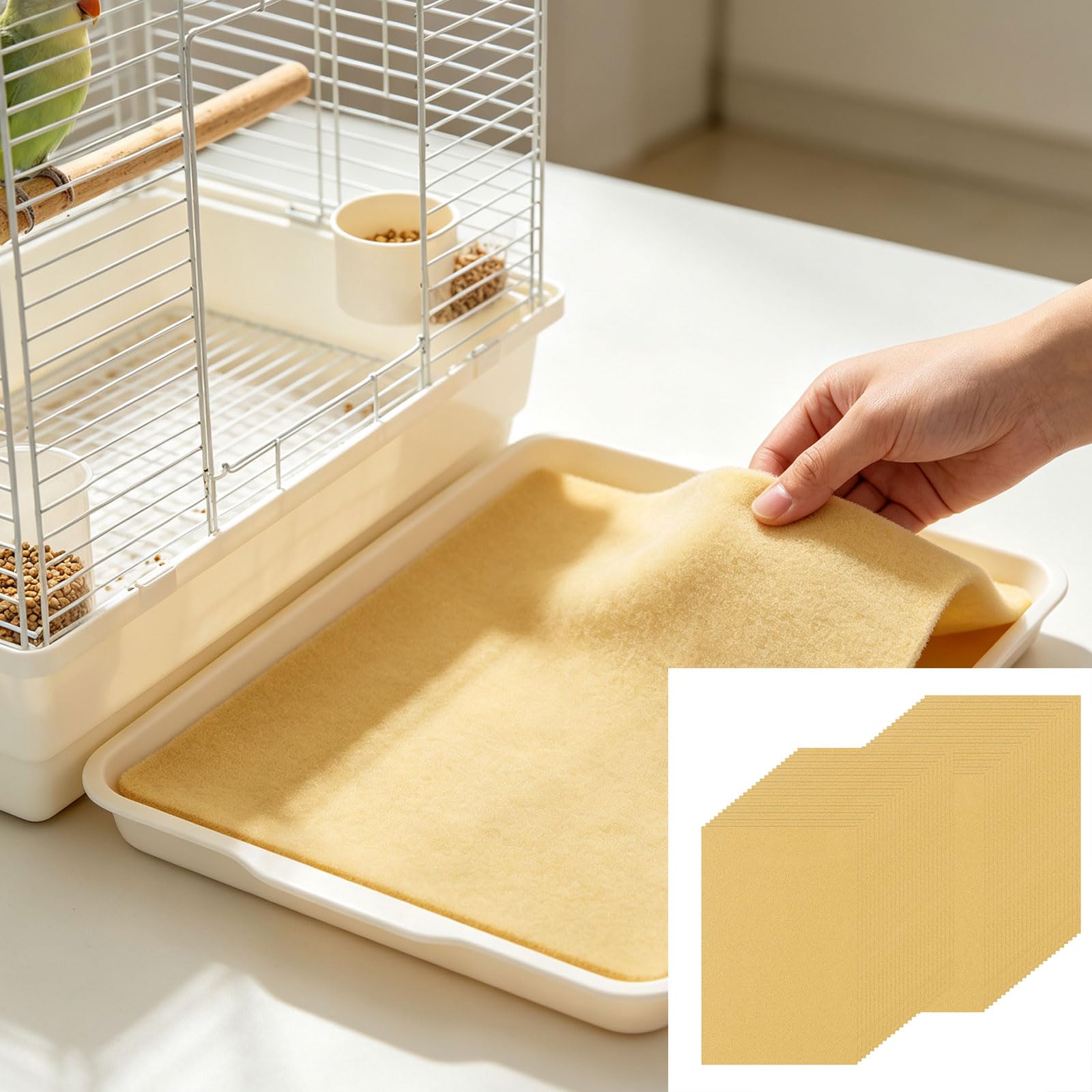 Quarz Sandpapier Vogelkäfig Pads