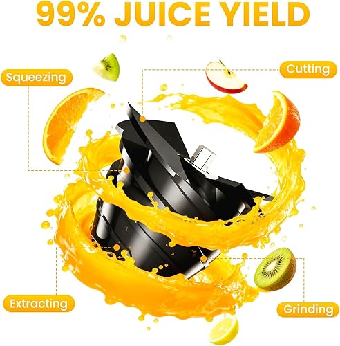 Miniatura 2 de Olayks - Exprimidor de prensa en frío con canal de alimentación grande de 4.3 pulgadas, apto para frutas y verduras enteras, máquina de masticación