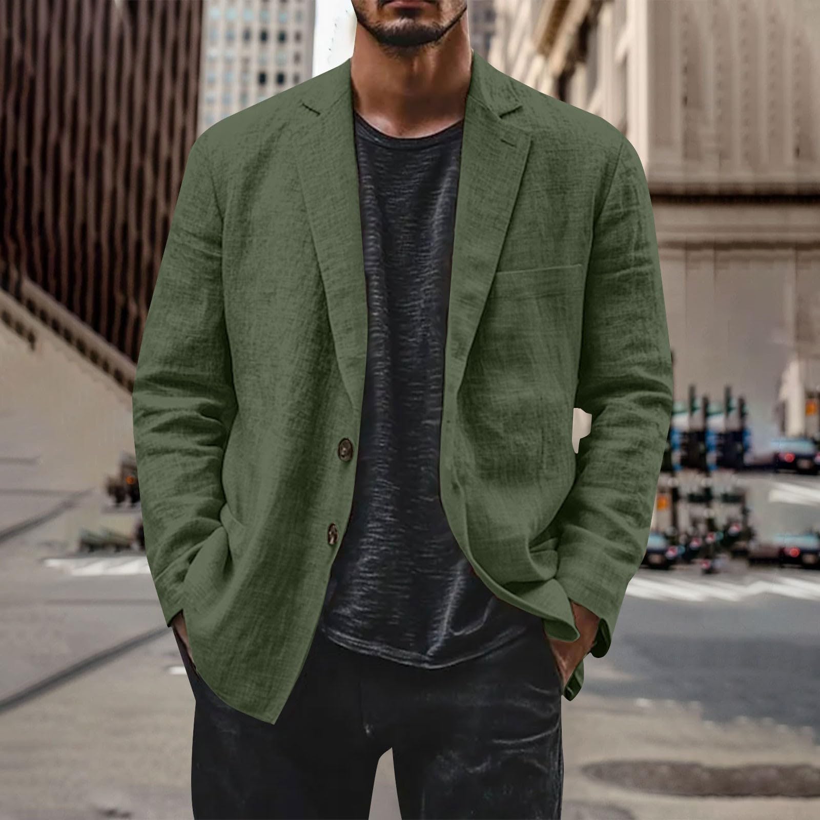 Giacche da Uomo Eleganti Oversize Coat con Bottoni Tinta Unita Elegante Jacket con Tasche Slim Fit Regular Fit Autunno Inverno Cappotto Comoda Giubbotto Soft Giacche da Pilota Cappotti Maniche Lunghe