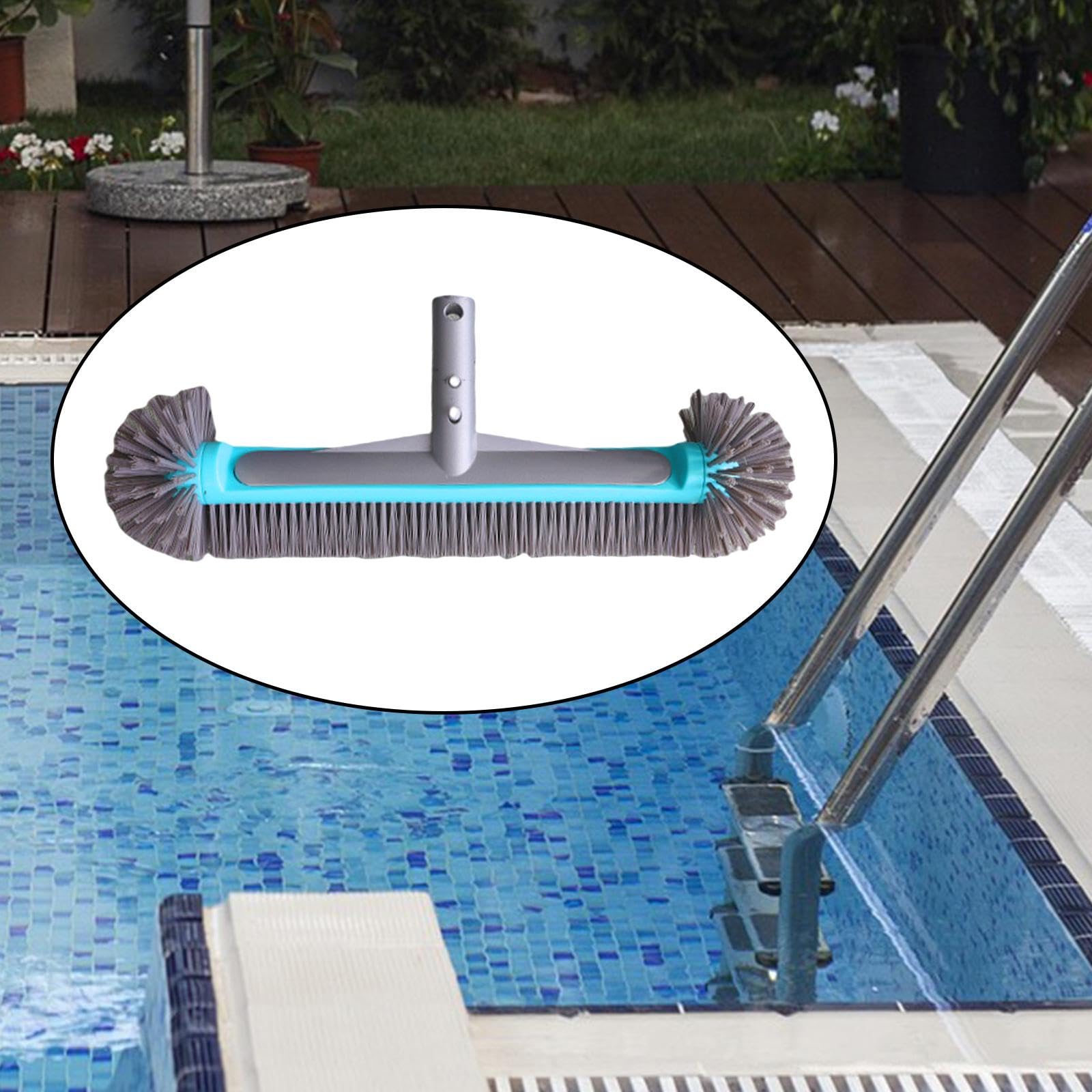Cepillo para Piscina, Estanque, Baño, Ligero, con Cerdas Hemisféricas