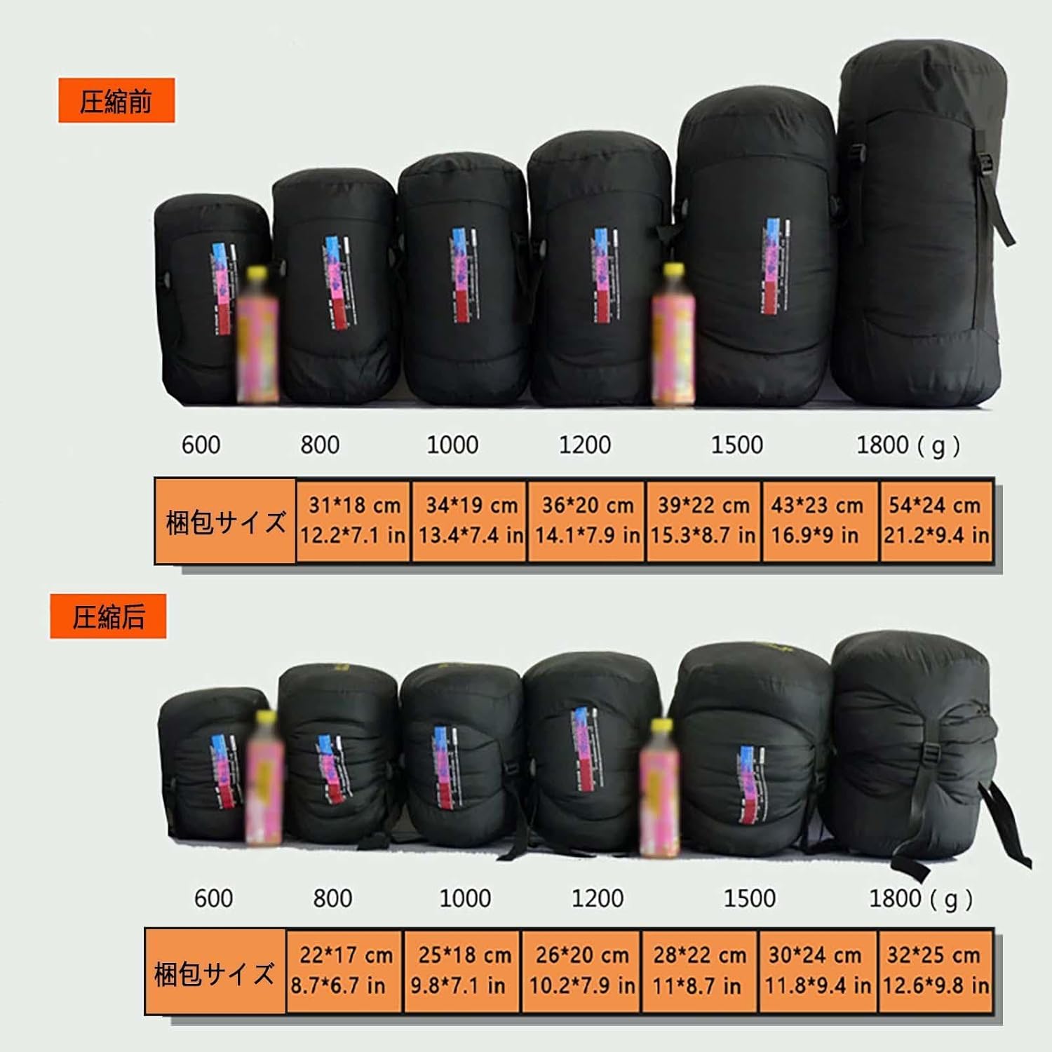 シュラフ ホワイトダックダウン90% ミイラ型 超軽量 超暖かい 耐寒防水 コンパクト 簡単収納 、 シュラフ コンパクト トラベル