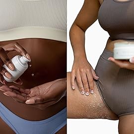 Bushbalm Dark Spots and Ingrown Hair 2 Step Routine - Rejuvenate and Nourish - Ingrown Hair Oil (30 ml) and Exfoliating Scrub (236 ml) - Bermuda