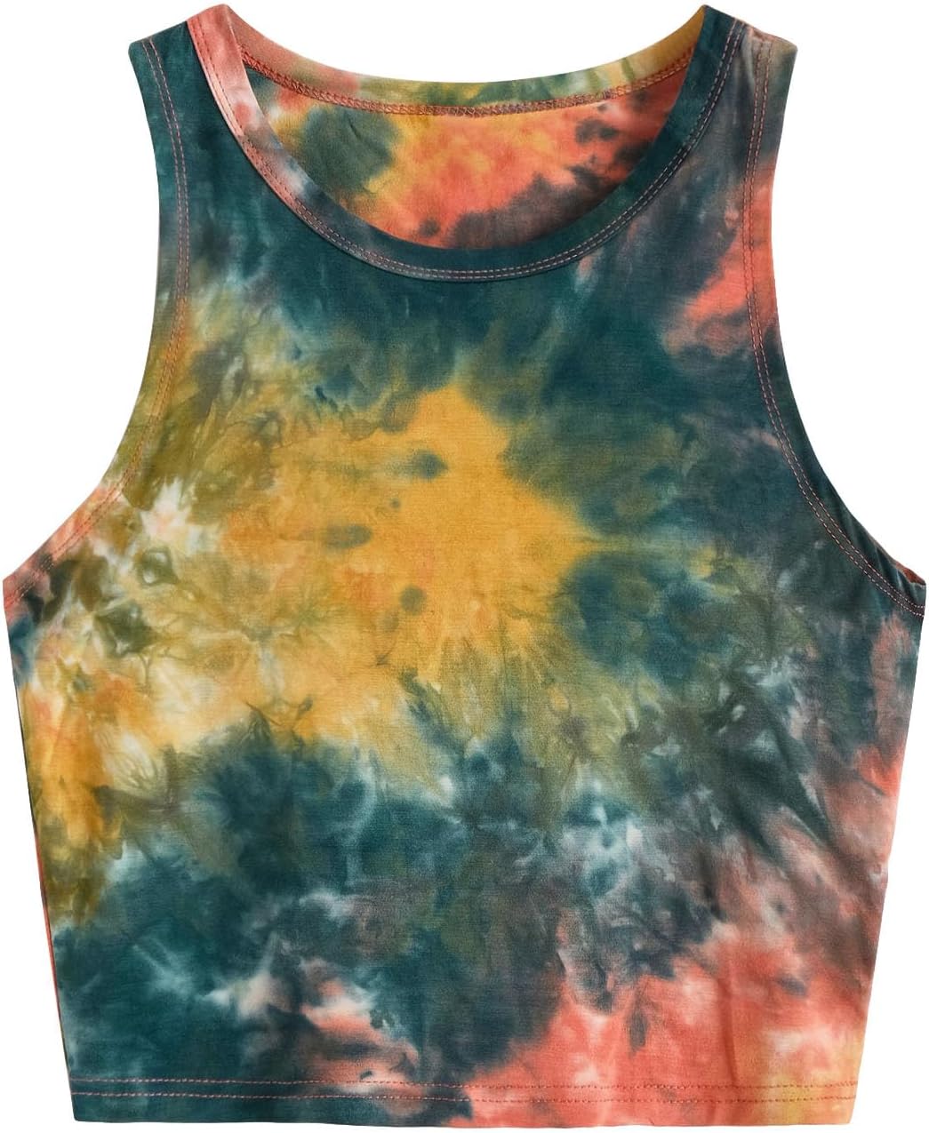 SweatyRocks Women's Casual Sleeveless Round Neck Workout Crop Tank Top Shirts