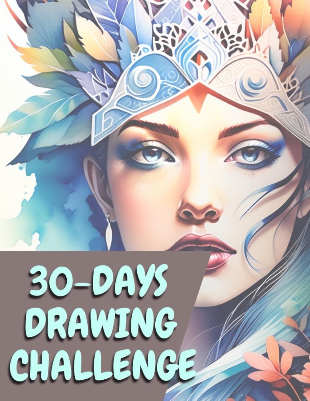 30-days drawing challenge: sketchbook with prompts and reference, challenge book, Stress Free activity book, (Drawing Books, Art Journals, Gifts for Artist)