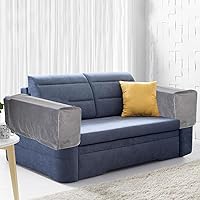 Vista 4 de BESPORTBLE Juego de 2 fundas para reposabrazos, antideslizantes, extraíbles para sofá, silla, sillón reclinable, sofá biplaza (gris)
