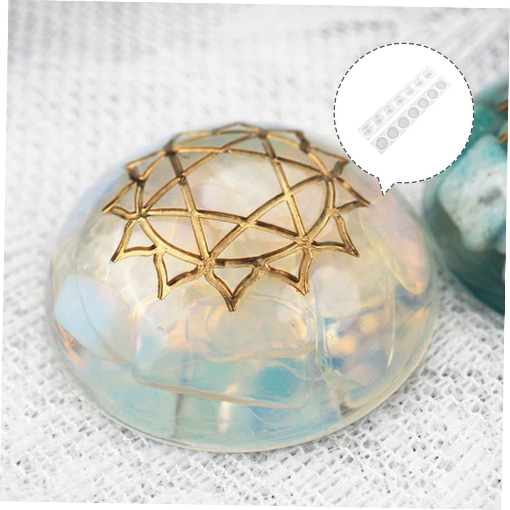 OSALADI 3 Set Stampo Rotondo in Silicone Geode Convertitori Fabbricazione Abilitato Muffa Stampo Epossidico Fai Da Te Per Colata Di Gioielli Fai Da Te Gel Di Silice Bianca 2 Pezzi*3