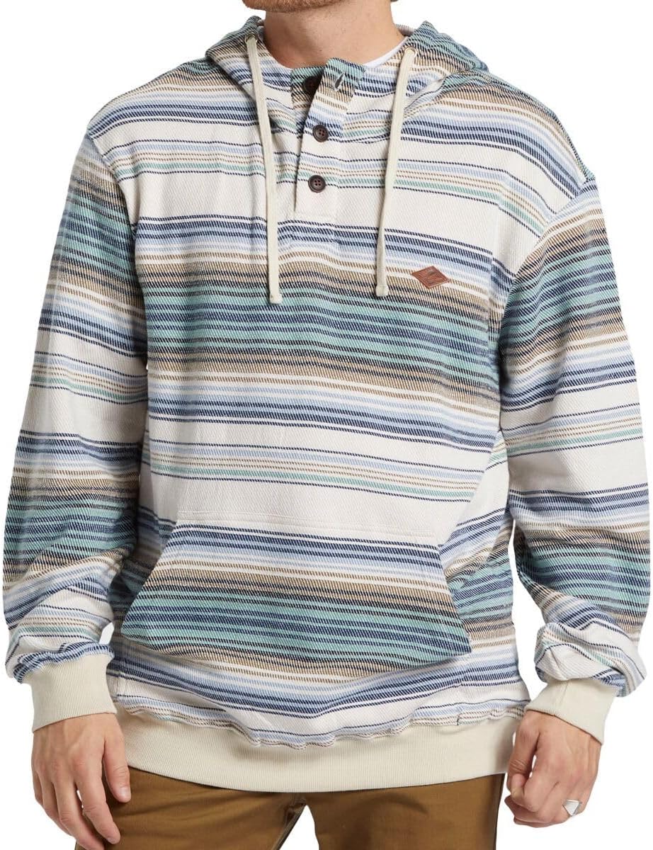 Billabong mens Rancho Henley Pullover Hooded Flannel