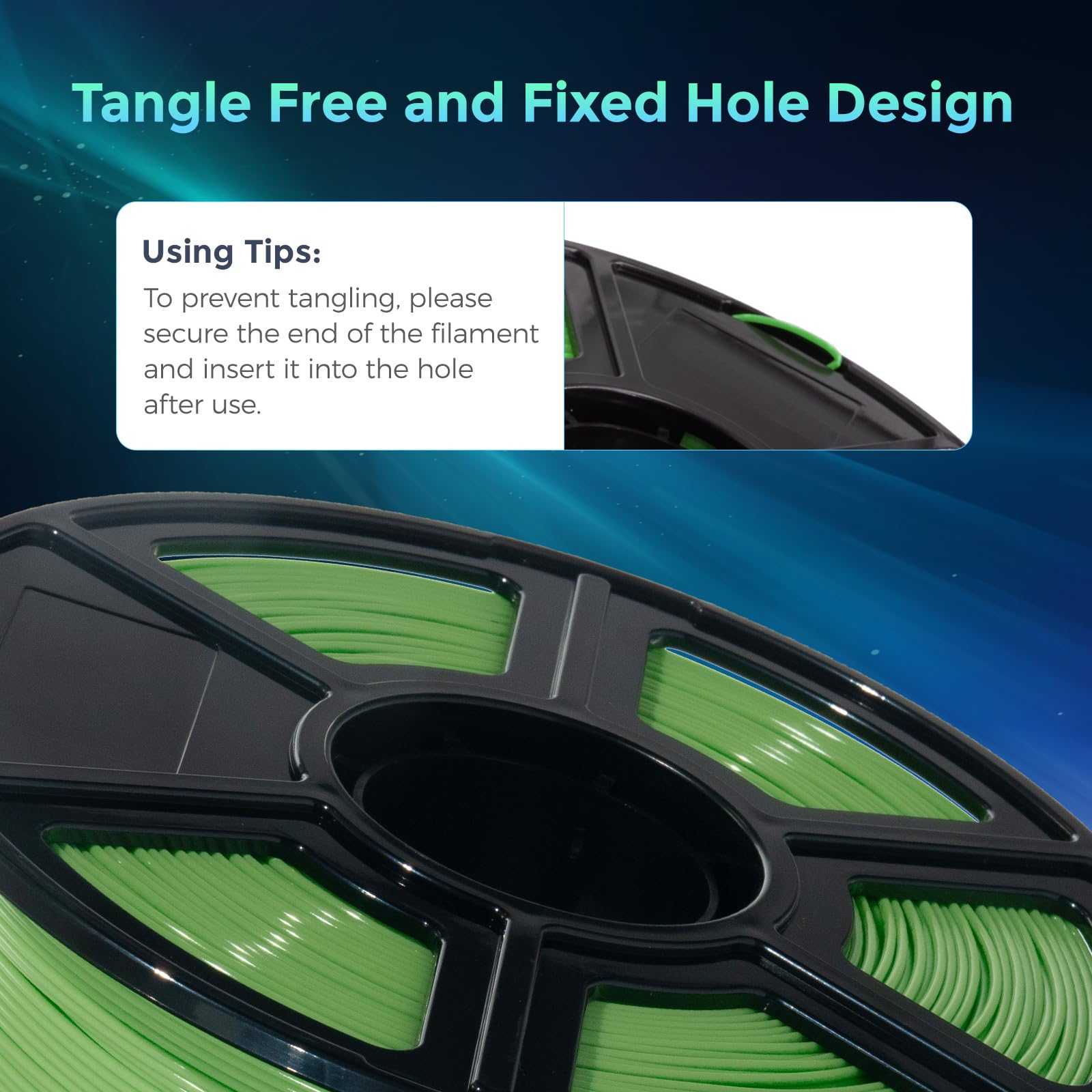 Flashforge Filamento flessibile per stampante 3D in PLA con stampa 3D, 1 kg, precisione dimensionale della bobina +/- 0,02 mm, rispetto all'ambiente, nessun fumo e nessun odore (verde, PLA flessibile)