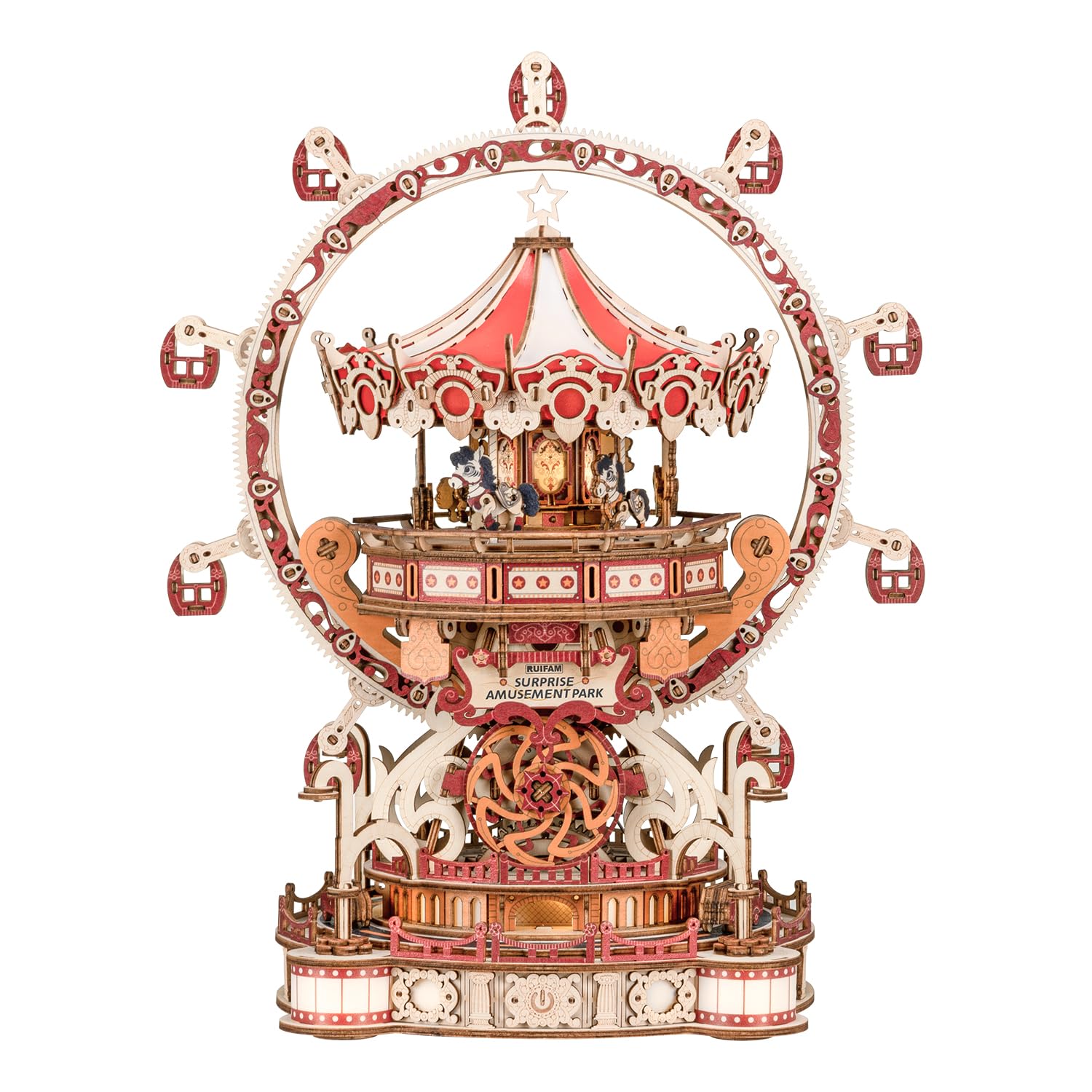 アミューズメント景品 Amazon.com: 3D Puzzles for Adults, Wooden 3D Puzzle Model Surprise