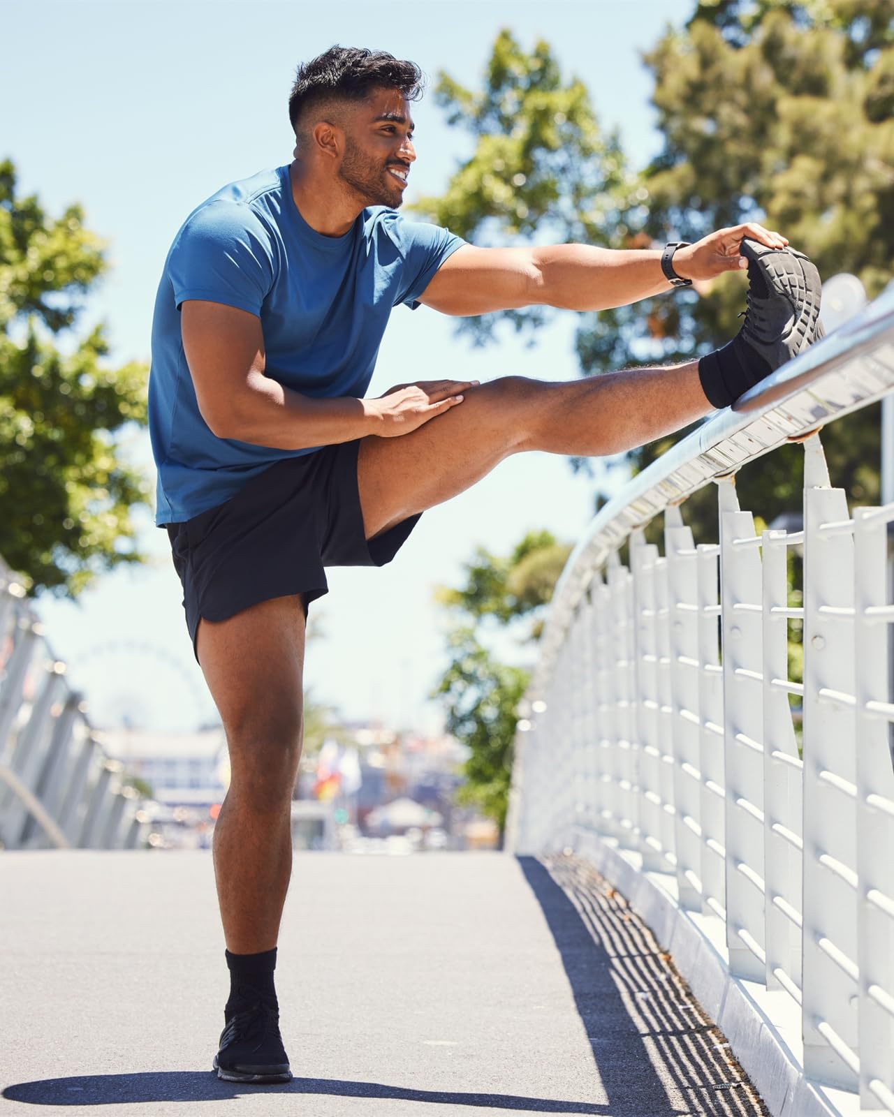 2 Pack Mens 5" Workout Athletic Shorts Quick Dry Gym Shorts with Pockets, Sports Exercise Running Shorts for Men