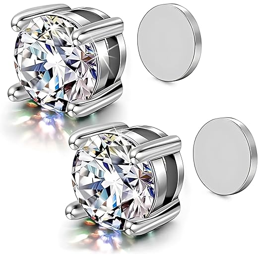 No-Tarnish Round Clip-On Ear Stud Earrings 6mm