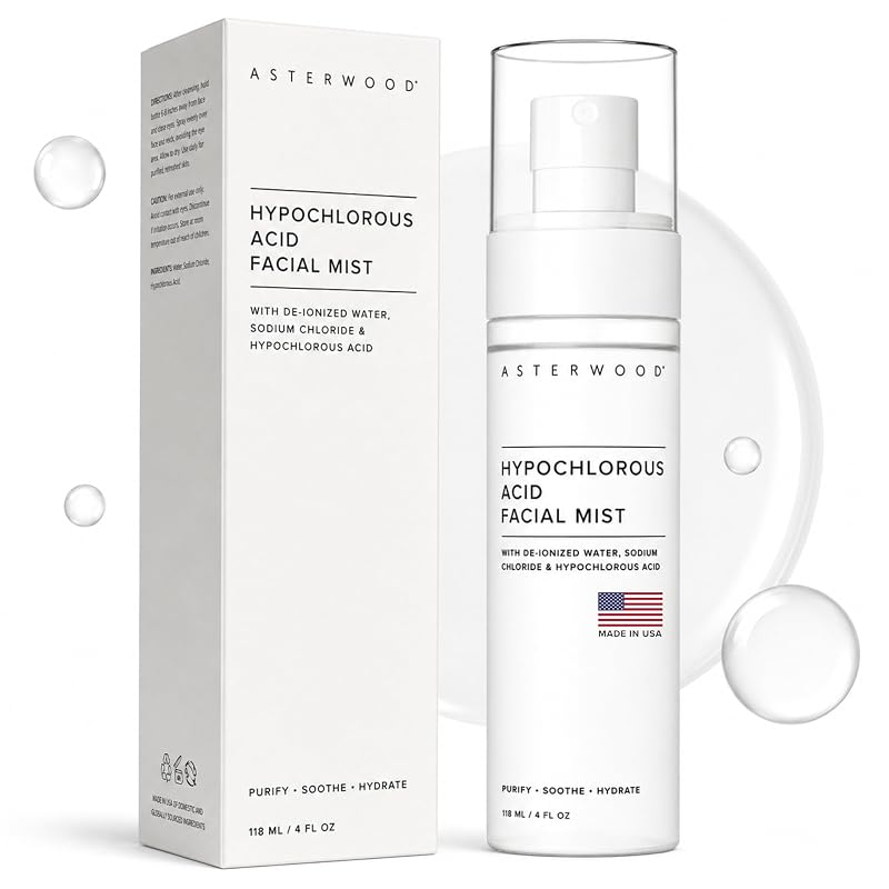Spray facial com ácido hipocloroso Asterwood, 120 mL
