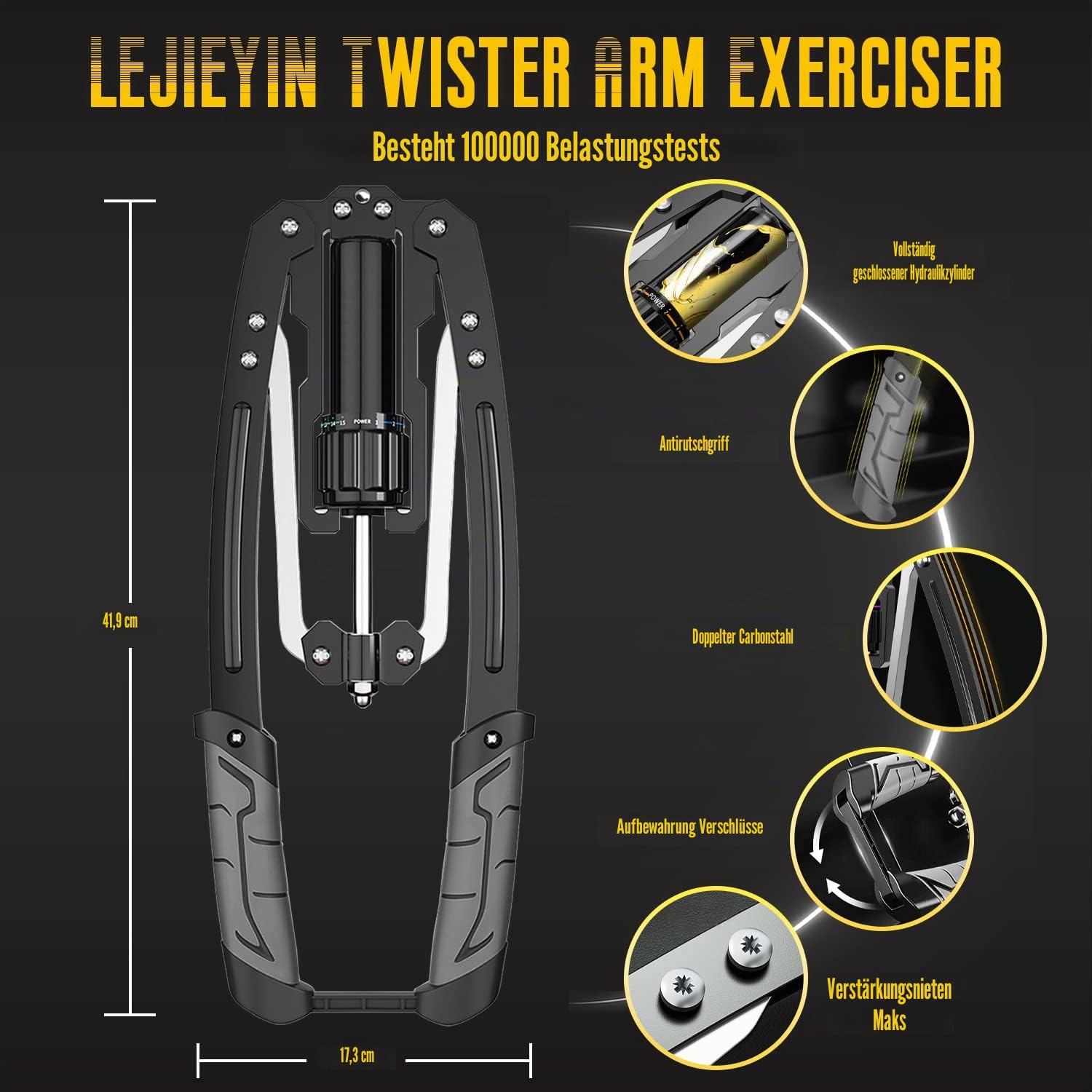 LEJIEYIN Power Twister Trainings Geräte Brust Verstellbar 10-200kg Hydraulischer Arm Twister Brust Trainer Oberkörper Trainingsgerät Workout Schulter-Brusttrainer Fitness Zuhause für Frauen & Männer