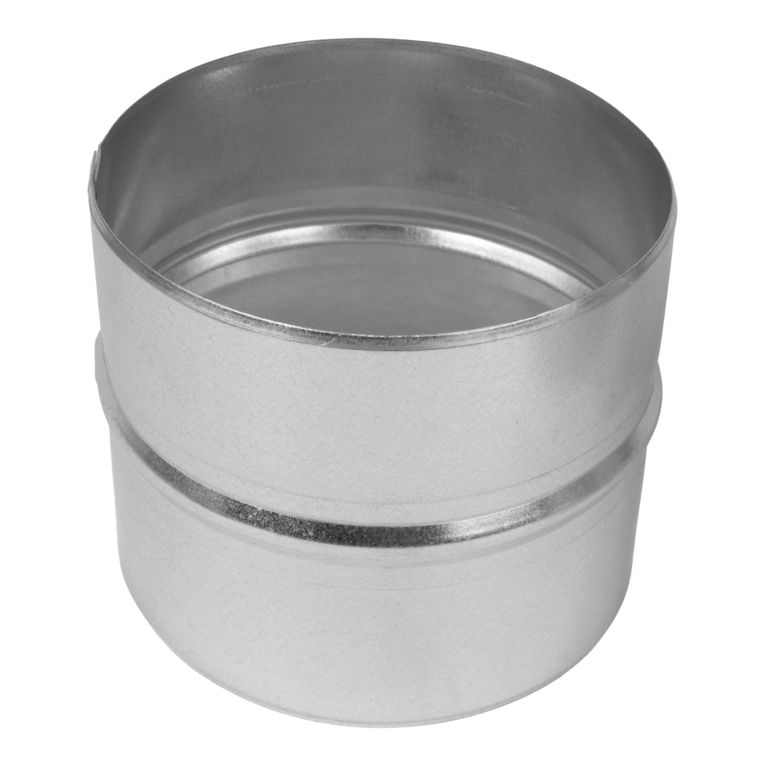 Repa Market 4 Inch / 100mm Ducting Pipe Connector - Galvanised Round Male Fit Duct Connectors for Metal Ducting Pipe - Inline Duct Coupler for Indoor, Outdoor - Dryer Hose, Tumble Dryer Hose Connector