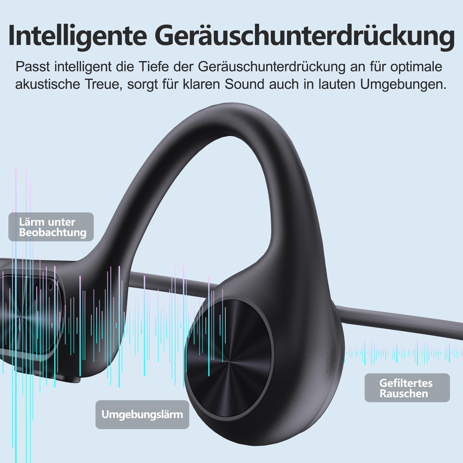 Casque Conduction Osseuse, Ecouteur Waterproof Natation Bluetooth 5.4, Mémoire MP3 32 Go Intégrée, Lecteur MP3 Étanche IPX8,Ecouteur Natation sans Fil pour Course à Pied,Natation,Cyclisme