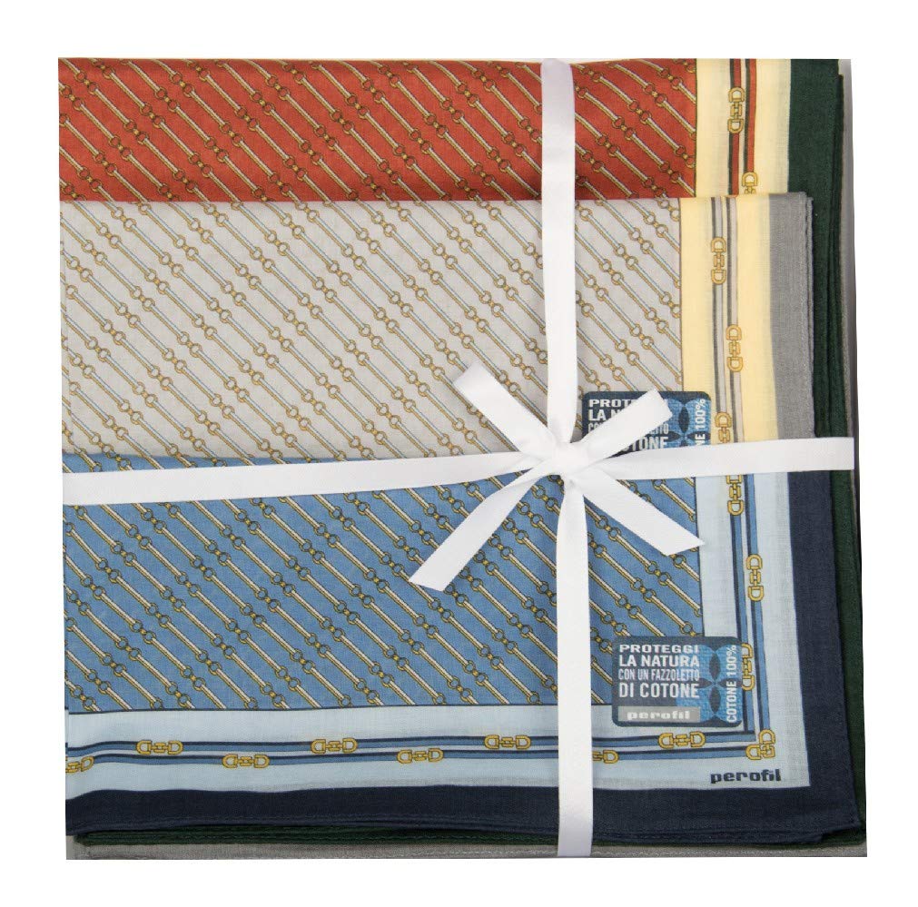 Verpackungsschachtel 12 Taschentücher cm.50x50 PEROFIL Artikel VPRT00284-09, Fantasia 086 - Fantasy 086, UNICA - ONE SIZE
