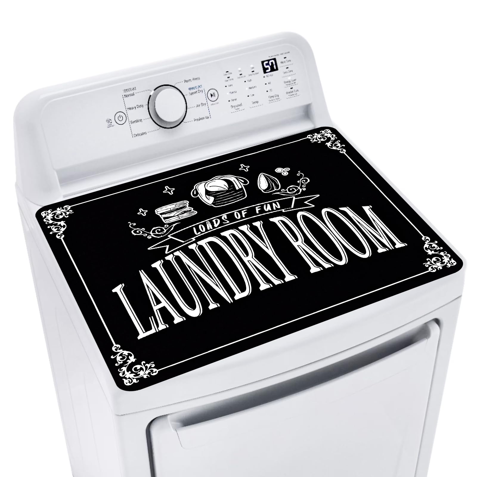 1 PCS Washer Dryer Topper, 26'' x 18'' Washer and Dryer Covers for The Top, Protective Silicone Rubber Mat, Non Slip Quick Drying Washer Dryer Cover for Home Kitchen Laundry Room