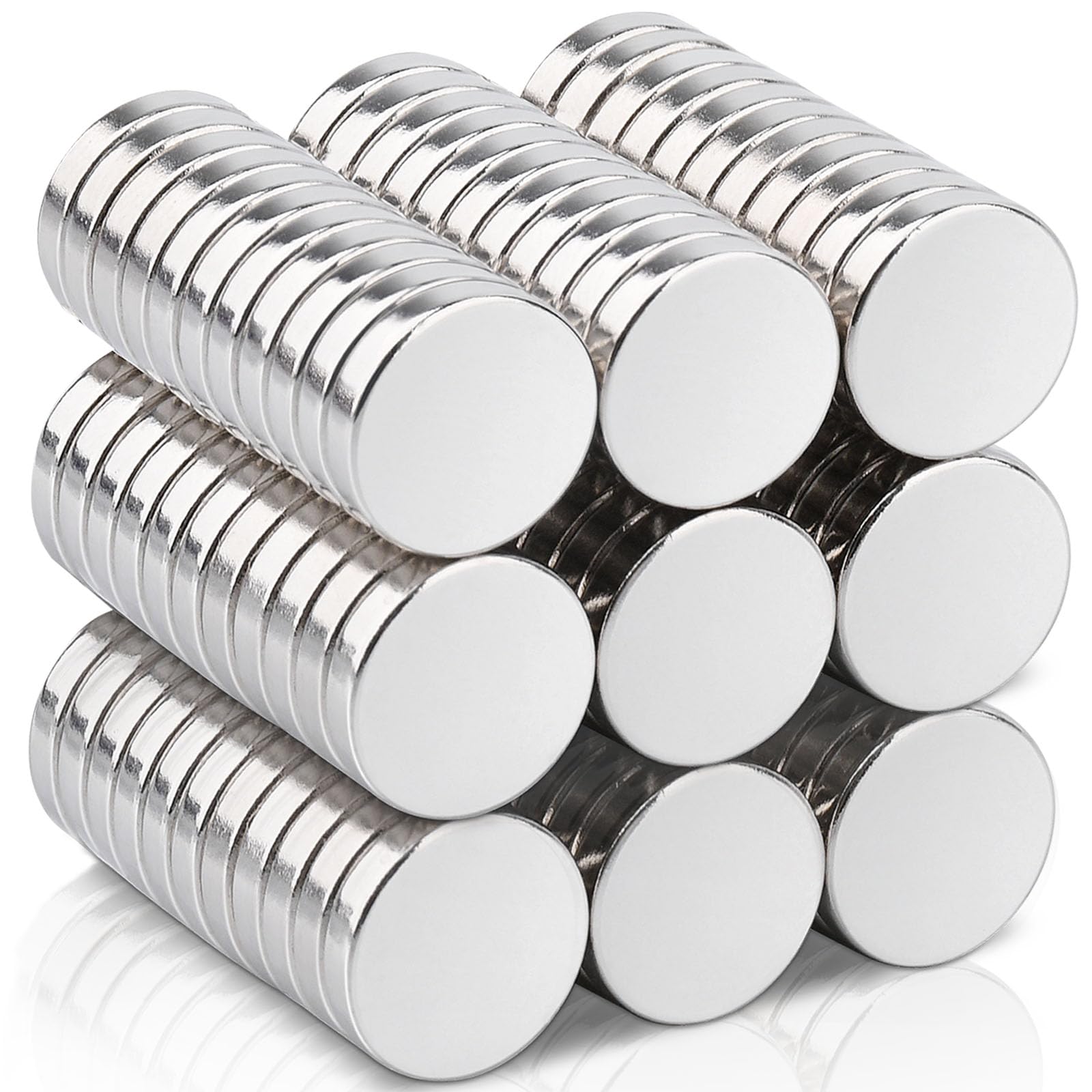 100pcs 10x2mm Tiny Mini Magnets - Small Round Neodymium Magnets for Fridge, Whiteboard, Crafts, Kitchen Cabinet, Office, Refrigerator